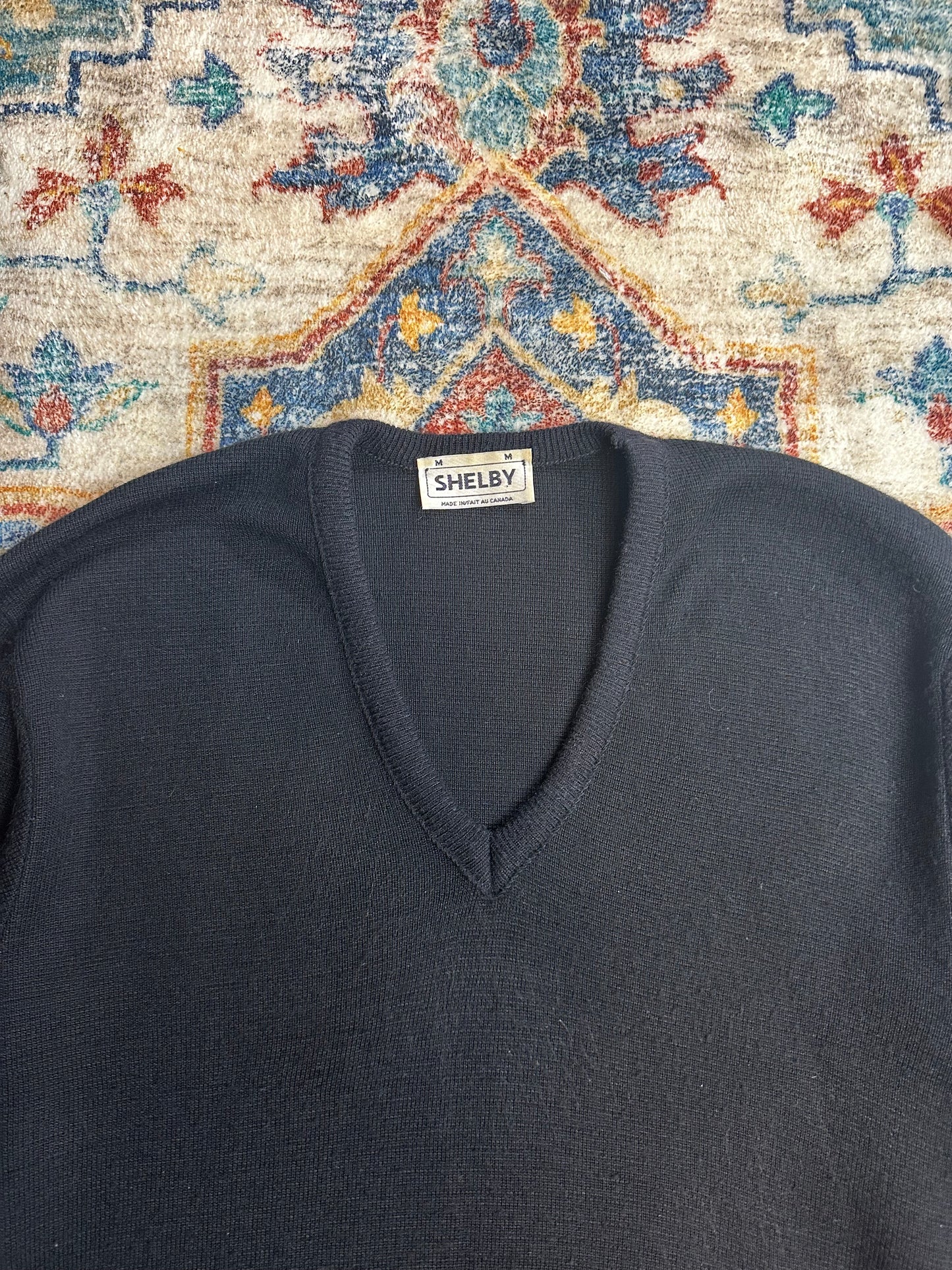 80s Shelby V-Neck Sweater - M