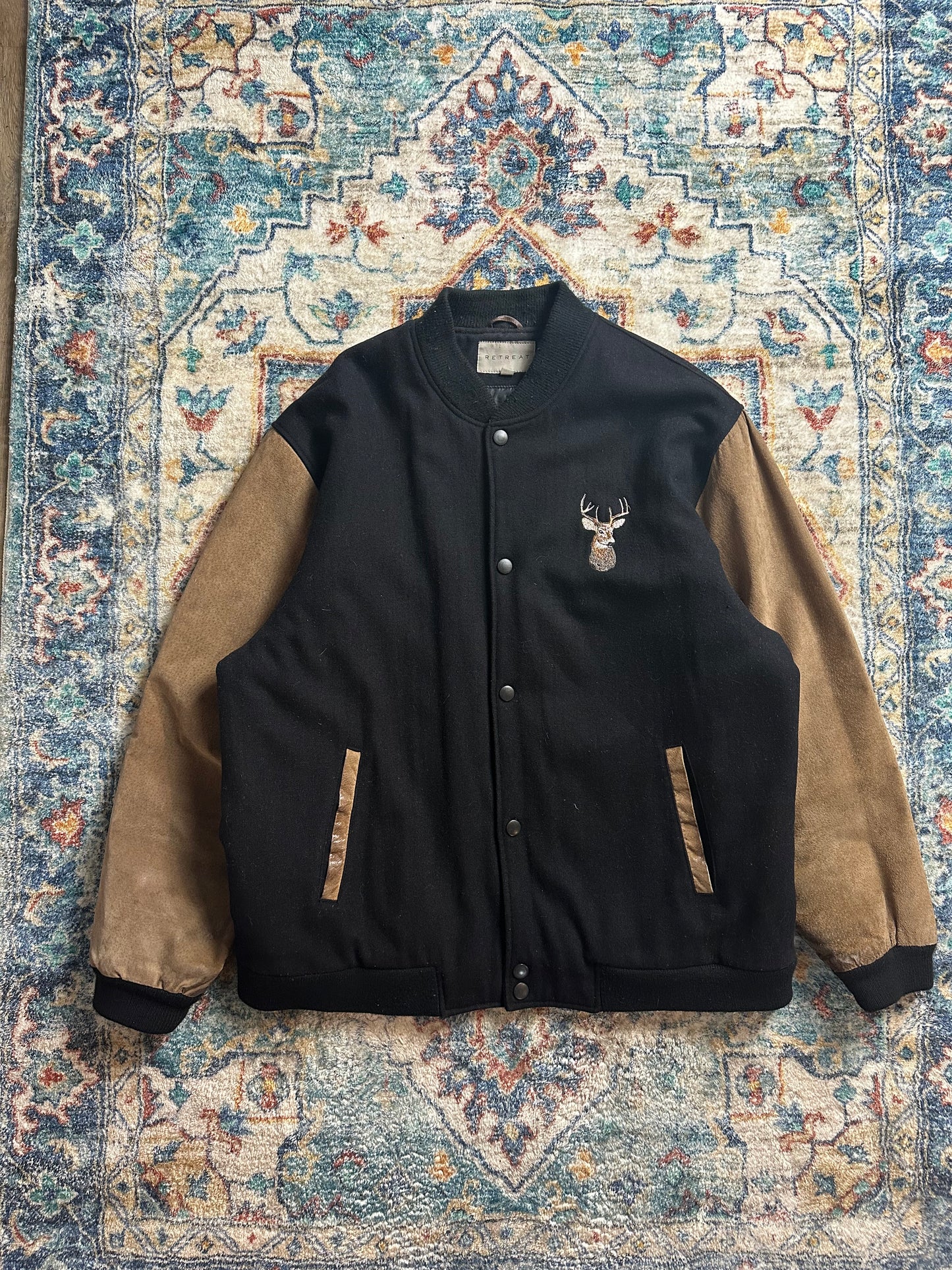 90s Deer Bomber Jacket - XXL