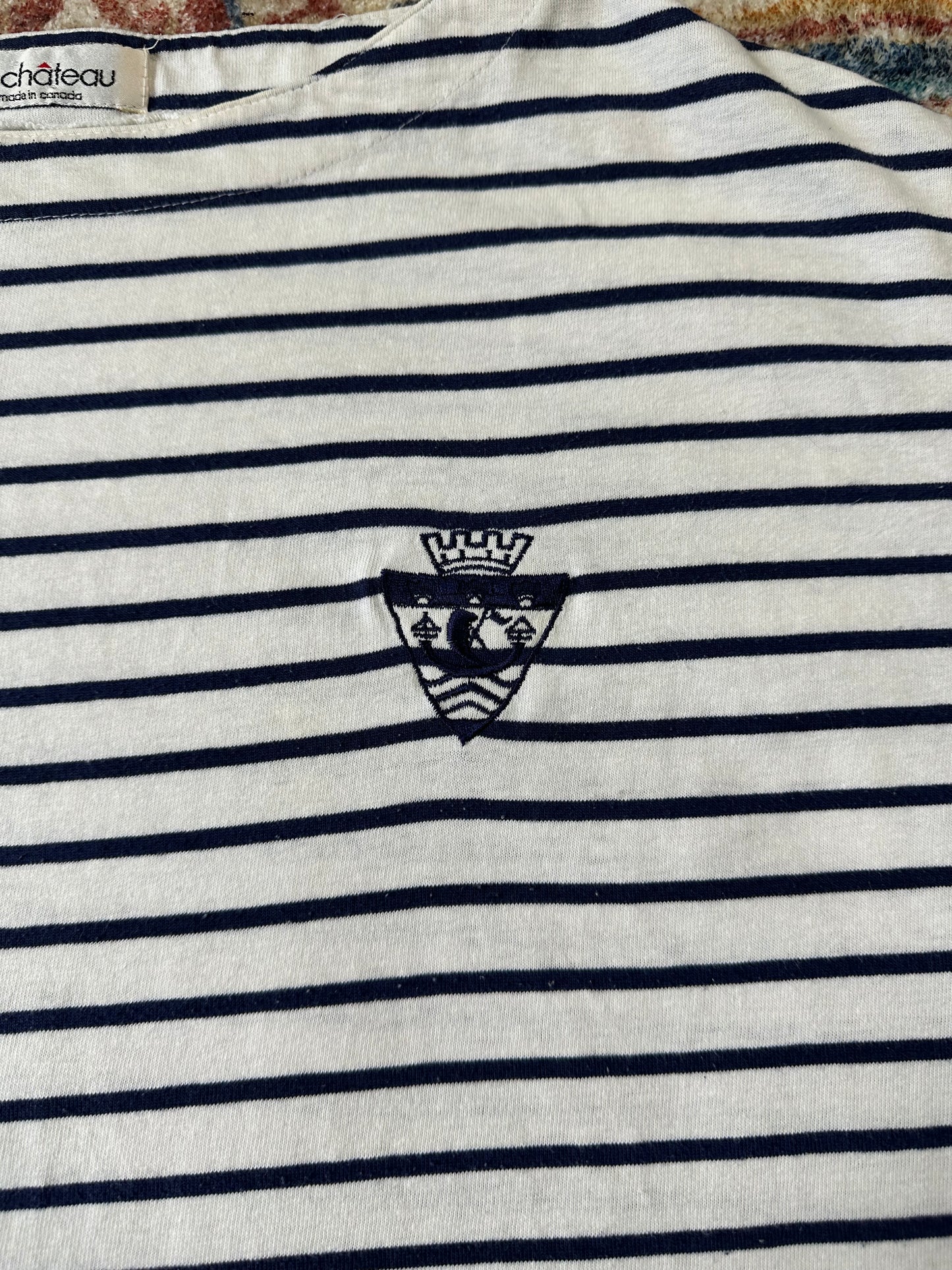 90s Le Chateau Striped T-shirt - L
