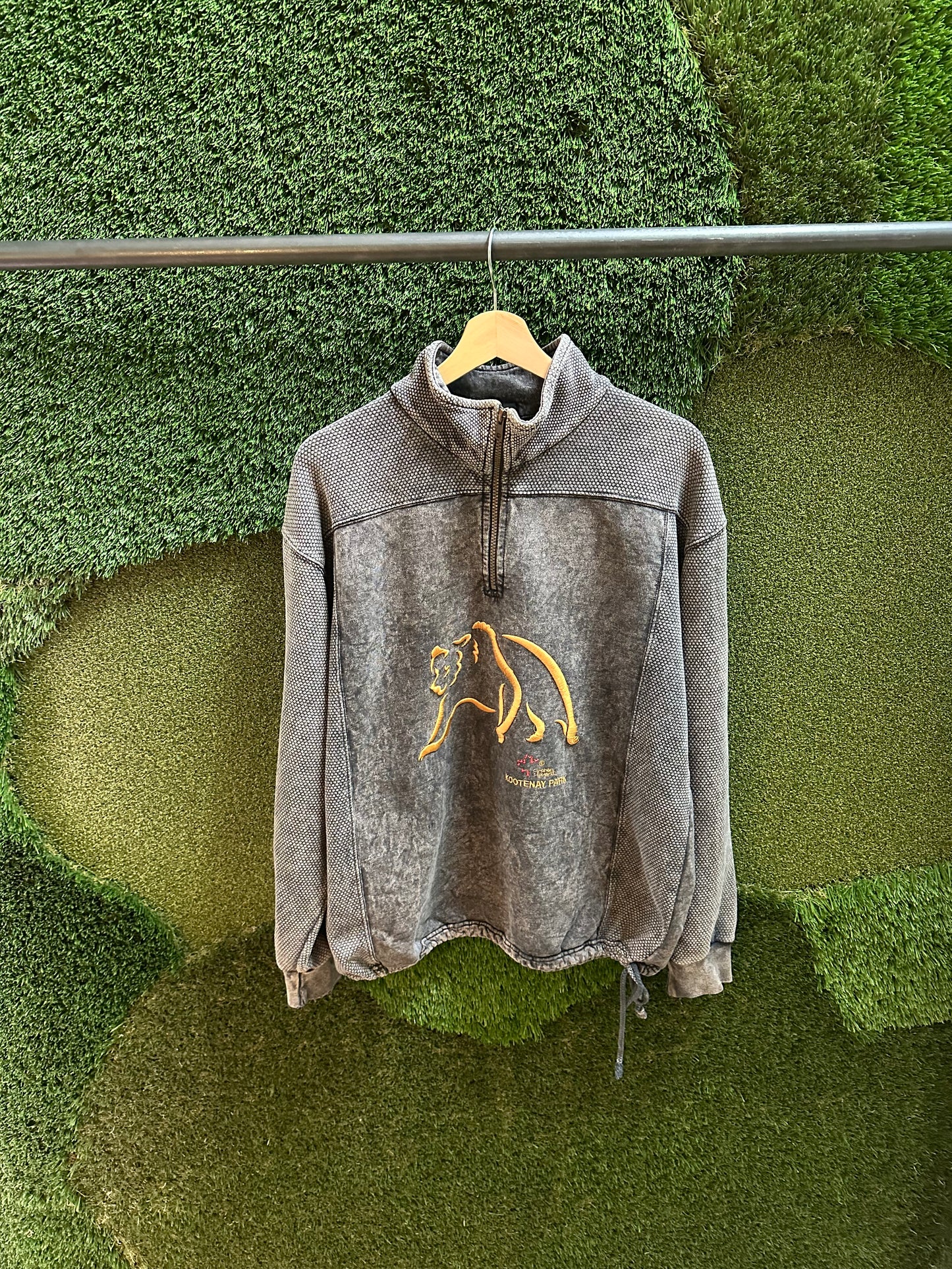 90s Kootenay Park 1/4 Zip-up Sweatshirt - S