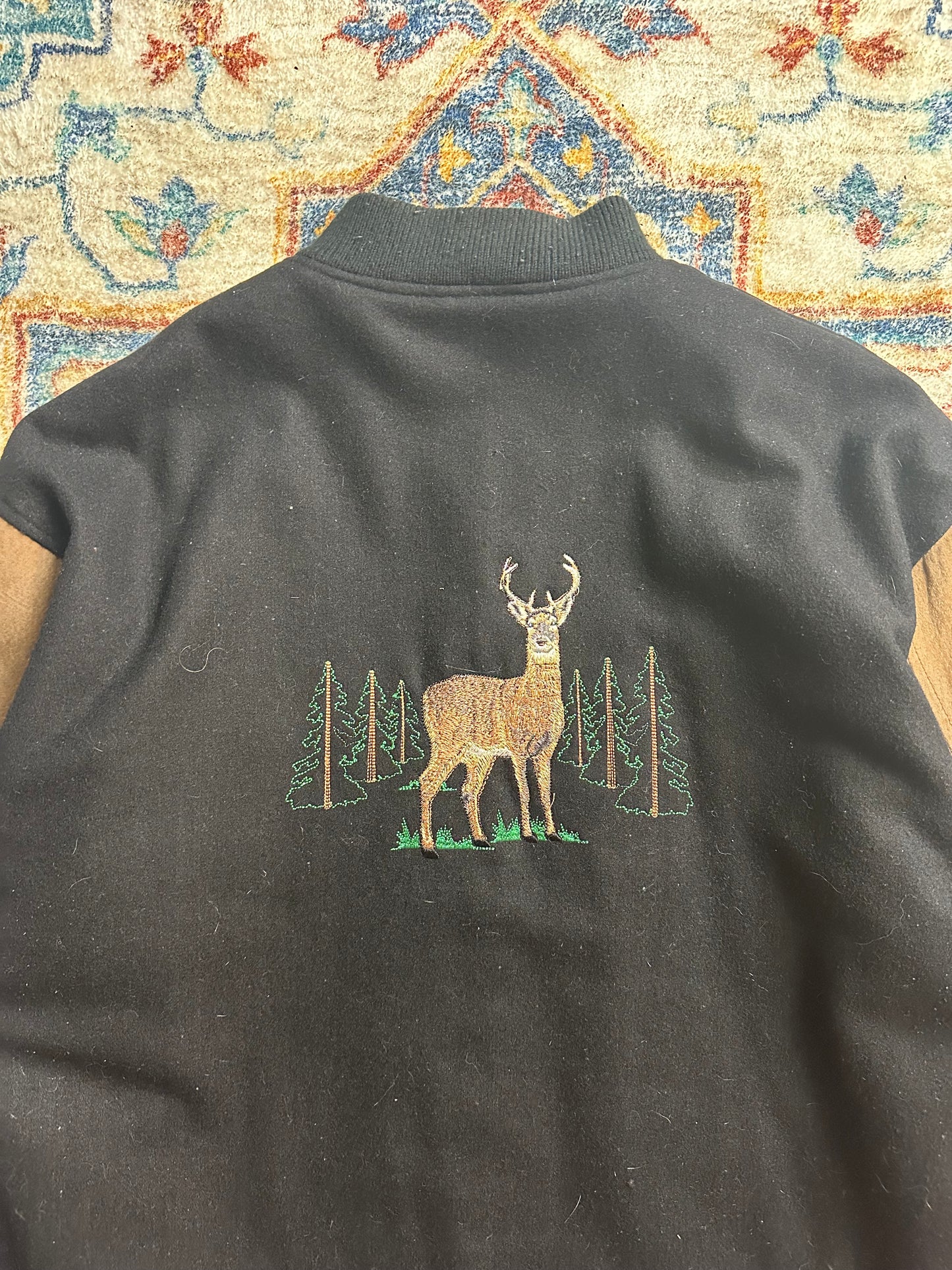 90s Deer Bomber Jacket - XXL