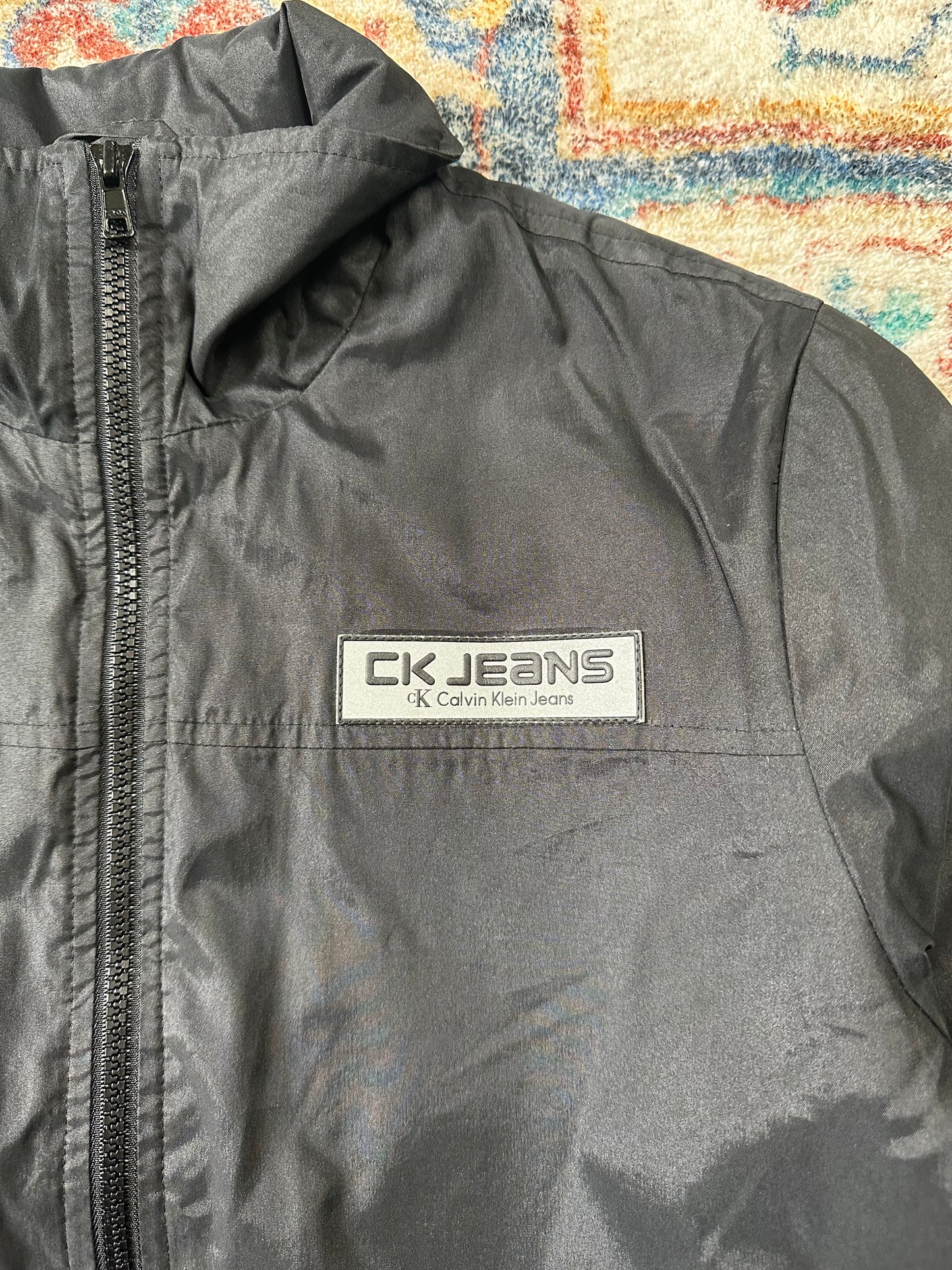 00s Calvin Klein Fleece Lined Zip-up Jacket - M
