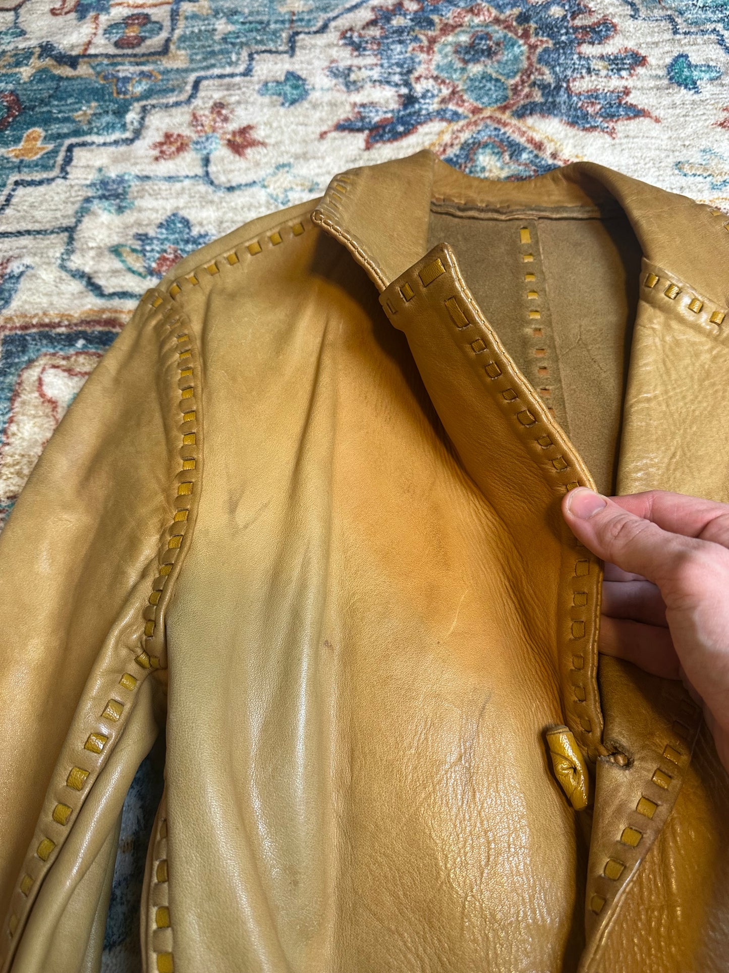1920s Gita Leather MFG Cow Hide Leather Jacket - S