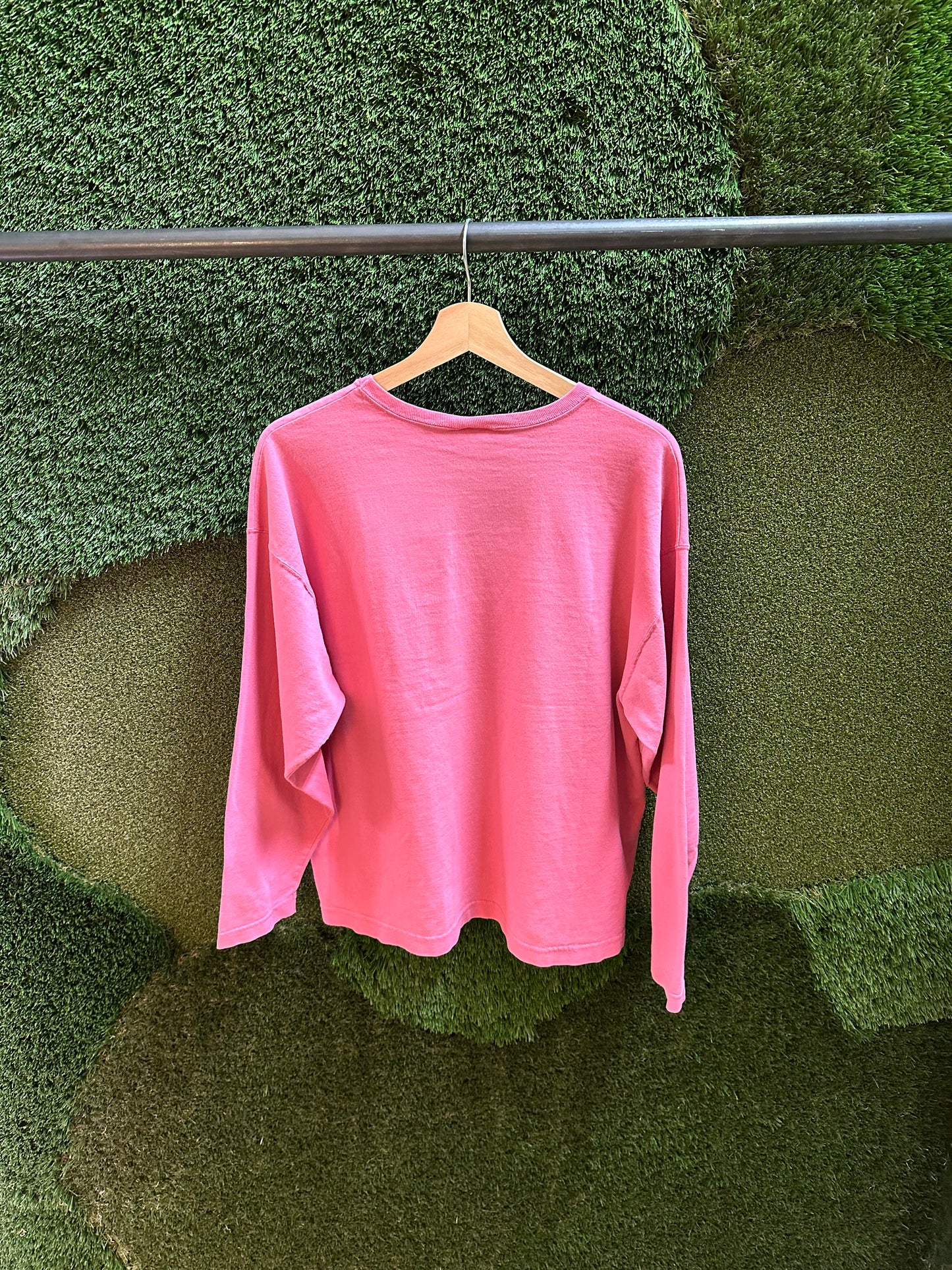 00s Cherokee Pink Tonal Spellout Long Sleeve T-shirt - XL