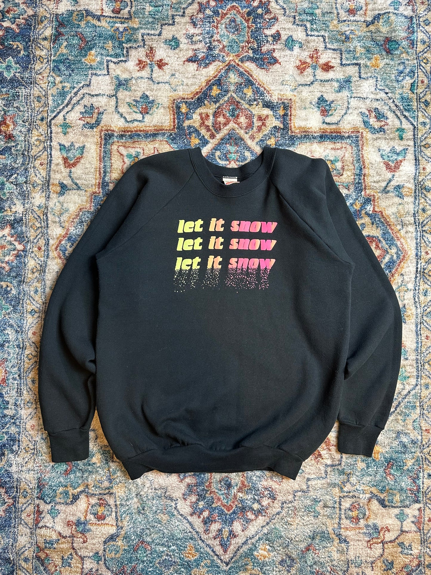 80s Let It Snow Spellout Crewneck - XL