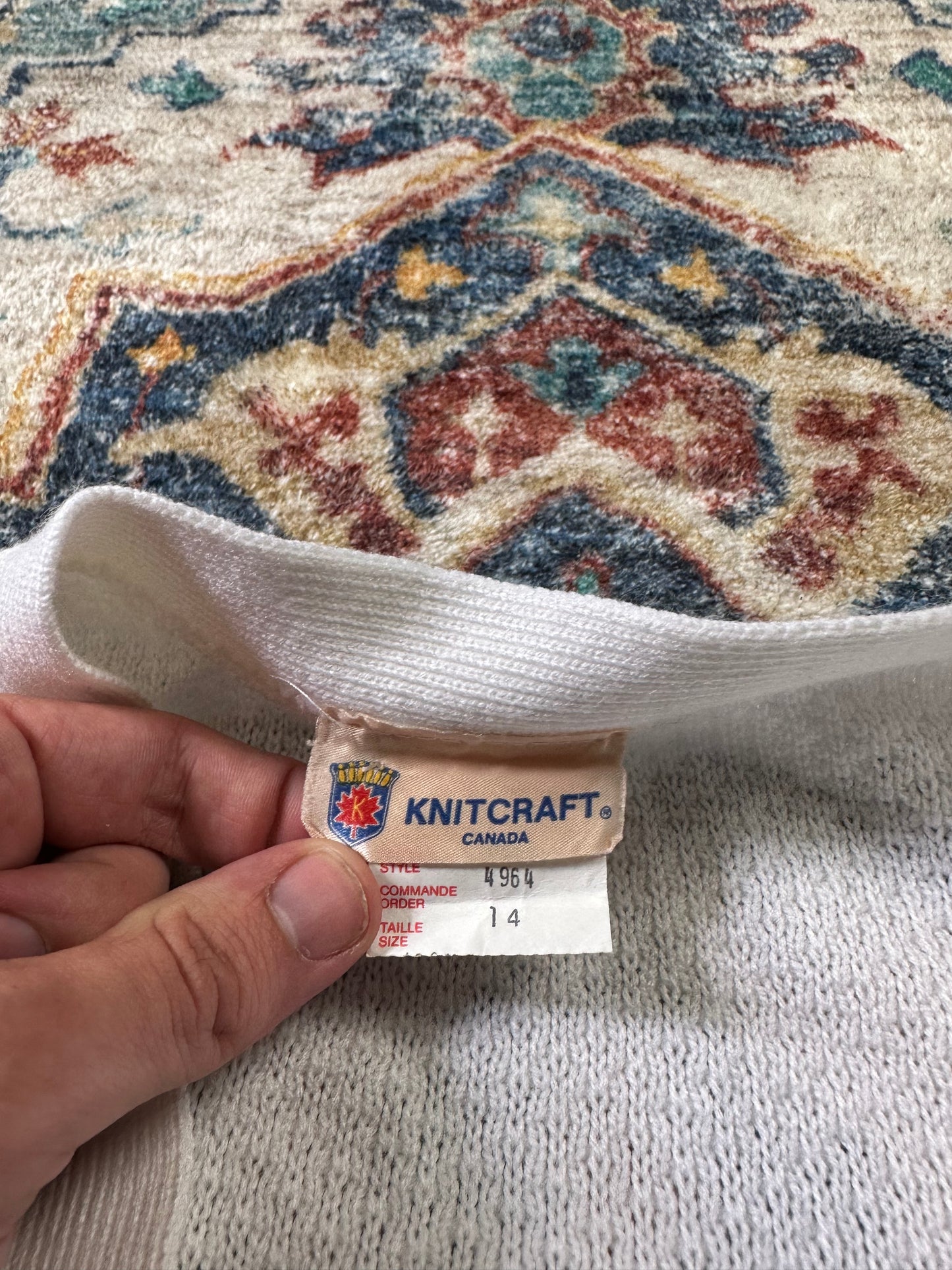 80s Knitcraft Textured Cardigan Sweater - S