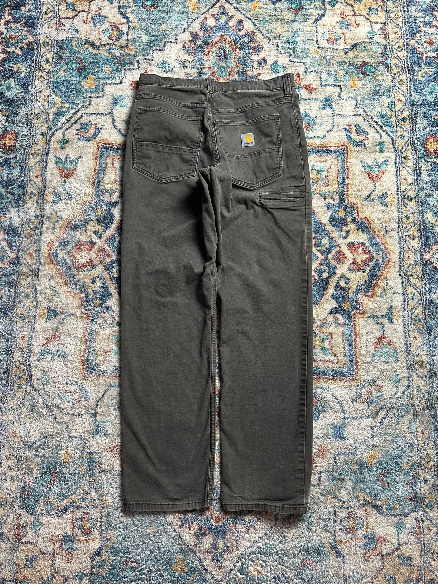 00s Carhartt Green Carpenter Workwear Pants - 30