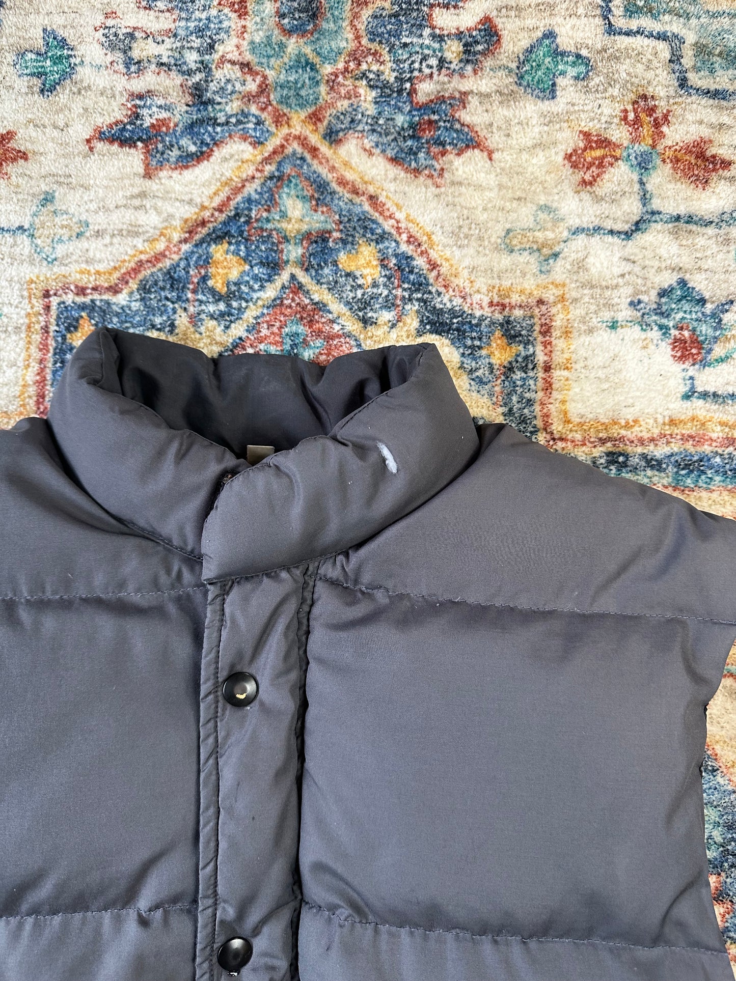 90s Taiga Grey Puffer Vest - L