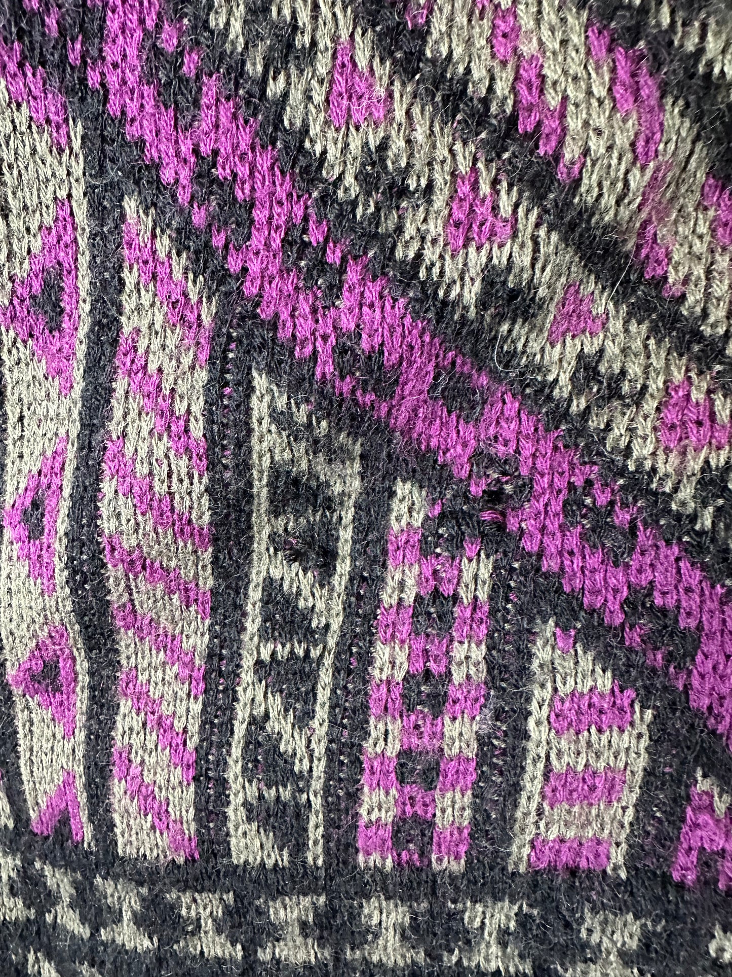 Vintage Avant Grande All Over Pattern Cardigan Sweater - L