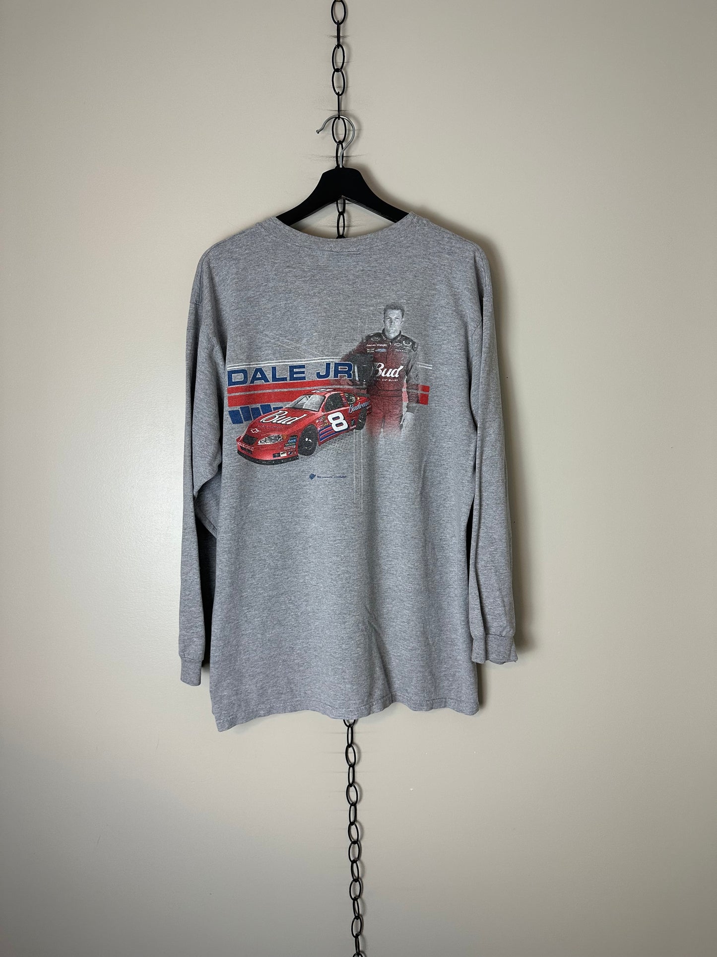 Vintage NASCAR Dale Earnhardt Jr Long Sleeve T-shirt - L