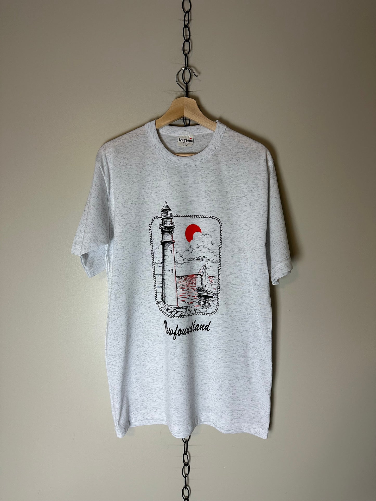 90s Newfoundland Lighthouse T-shirt - L