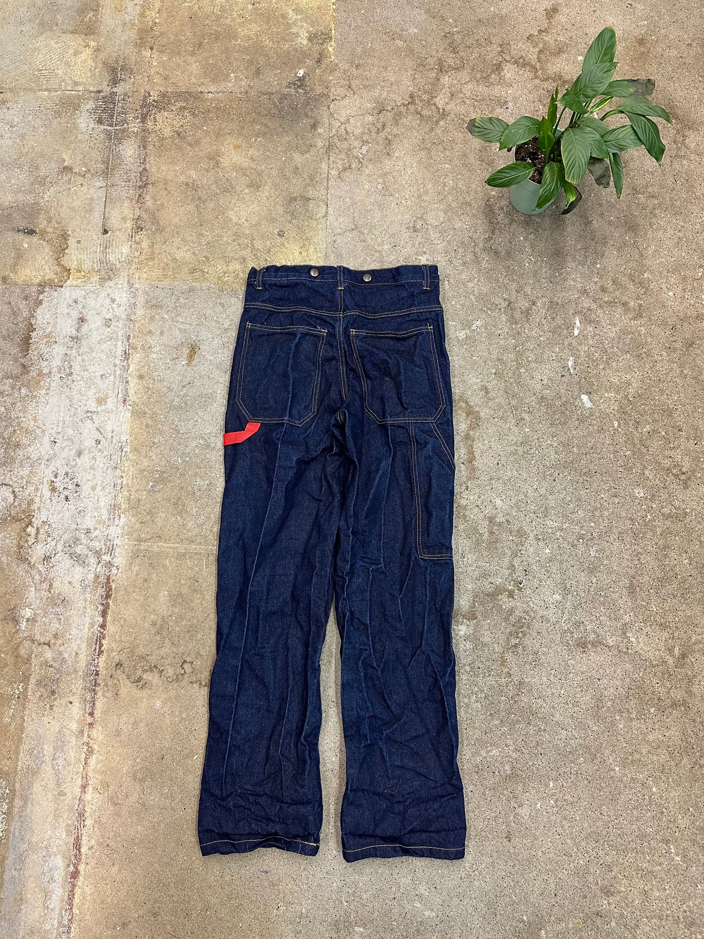 80s King Strap Carpenter Darkwash Jeans - 30