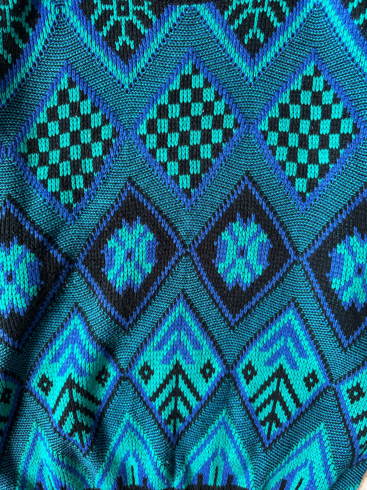 90s Capricorn Diamonds Abstract Sweater - S