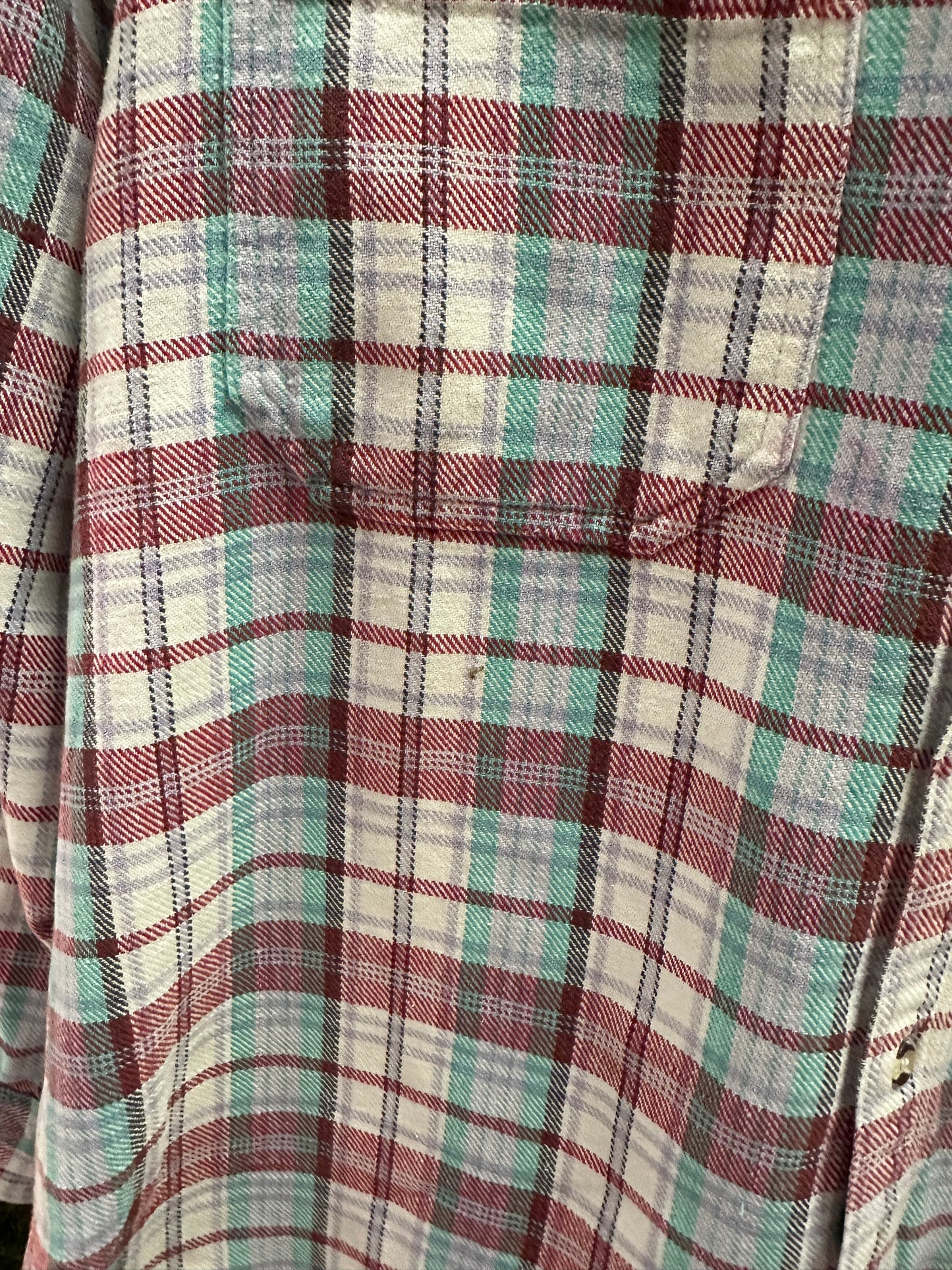 Vintage 1980s Plaid Flannel Shirt - L