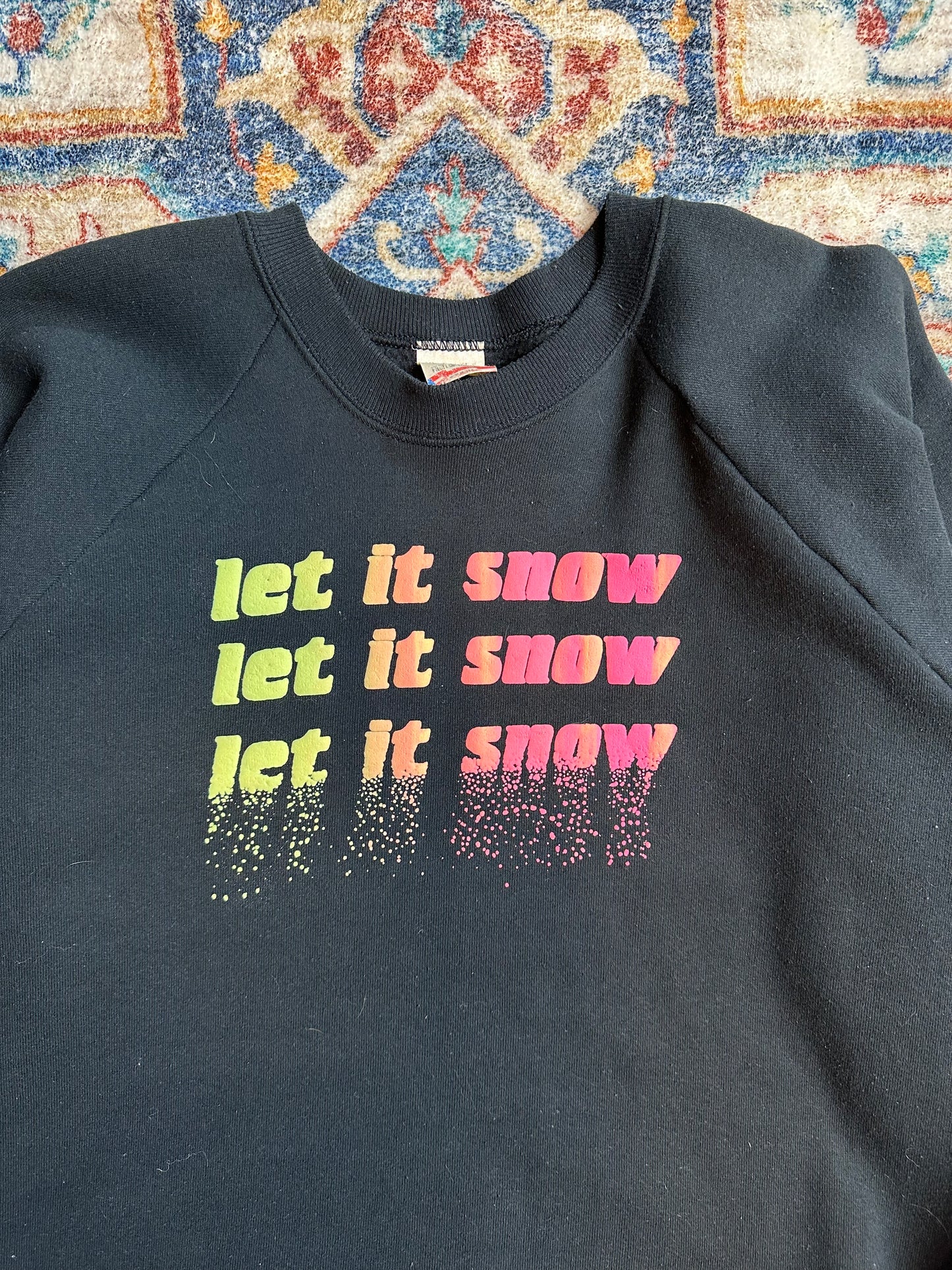 80s Let It Snow Spellout Crewneck - XL