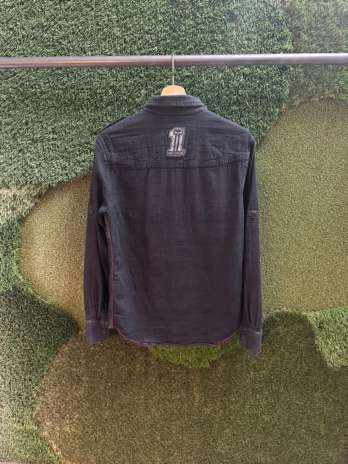 00s Harley Davidson Knee Deep In Iron Button-up Shirt - M