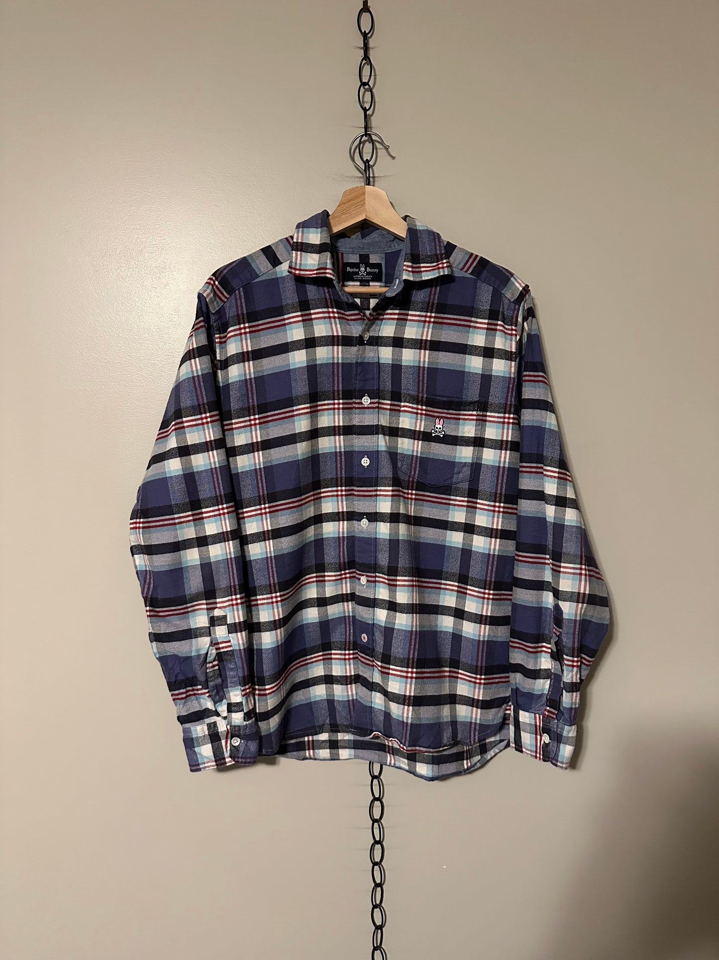 Psycho Bunny Plaid Flannel Shirt - M