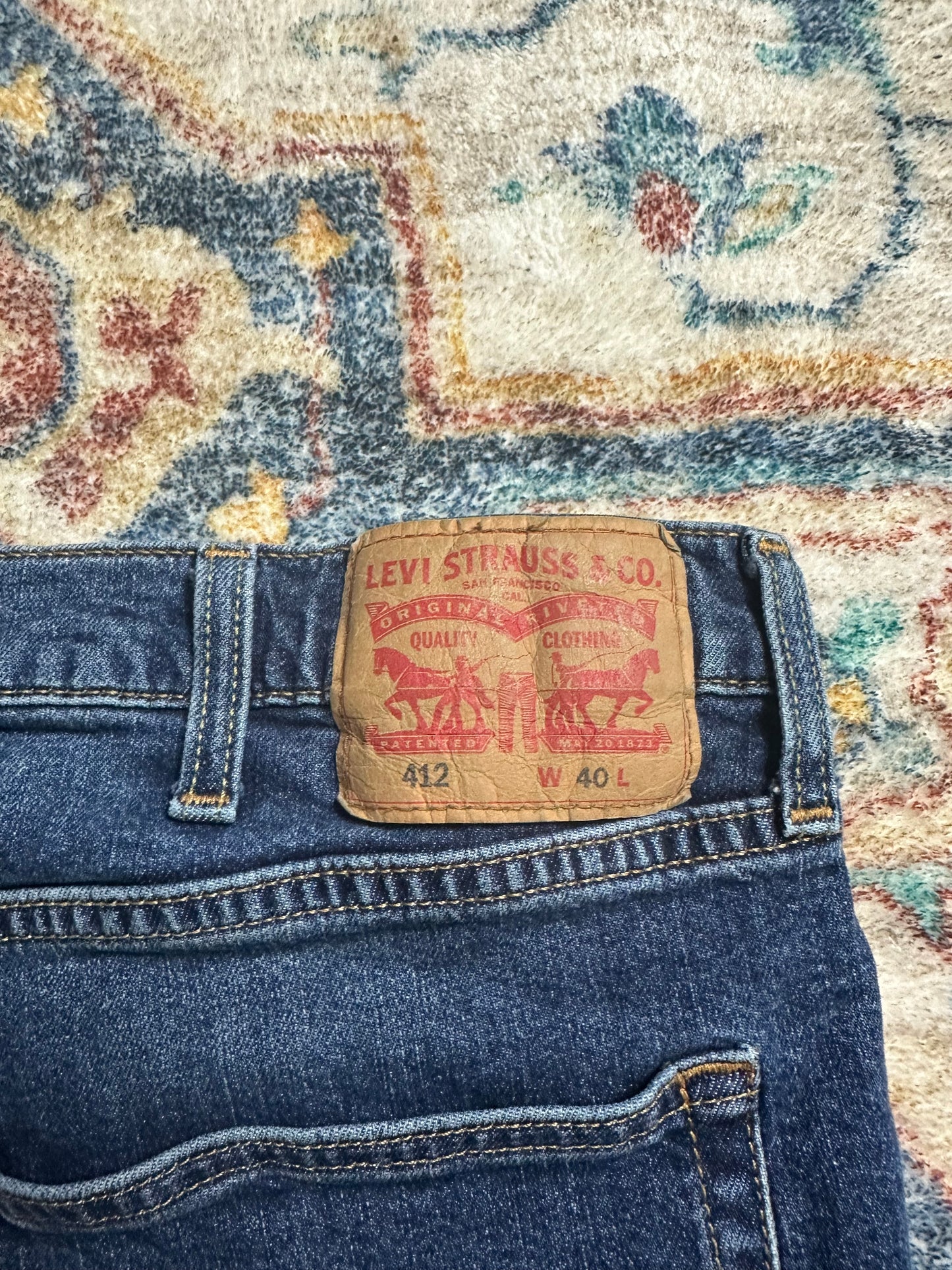 Levi’s 412 Dark Wash Denim Shorts - 40