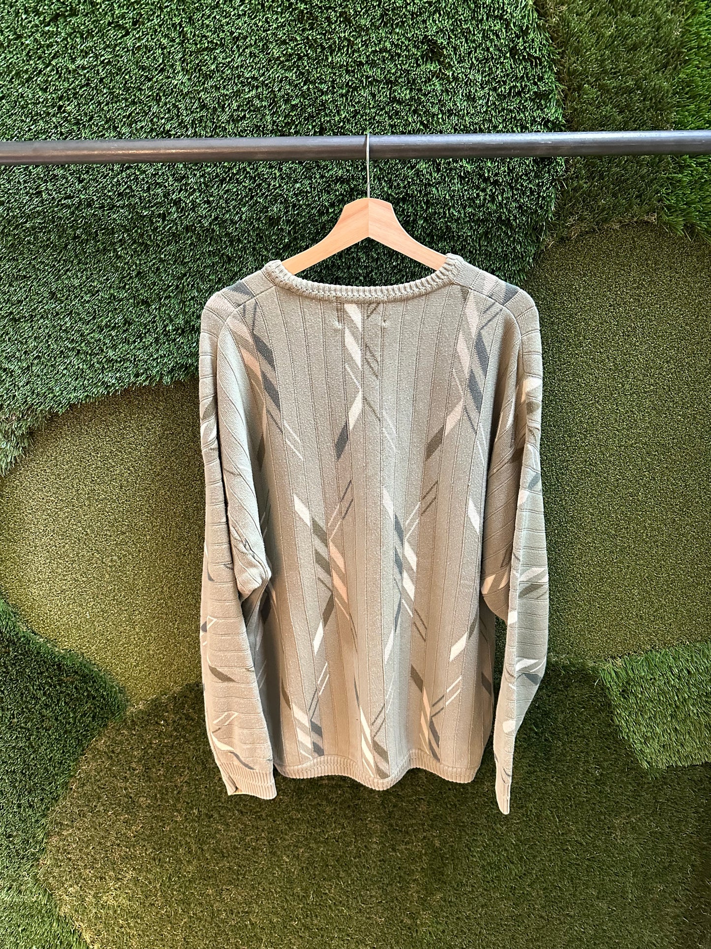 90s Tosani Abstract Striped Sweater - L