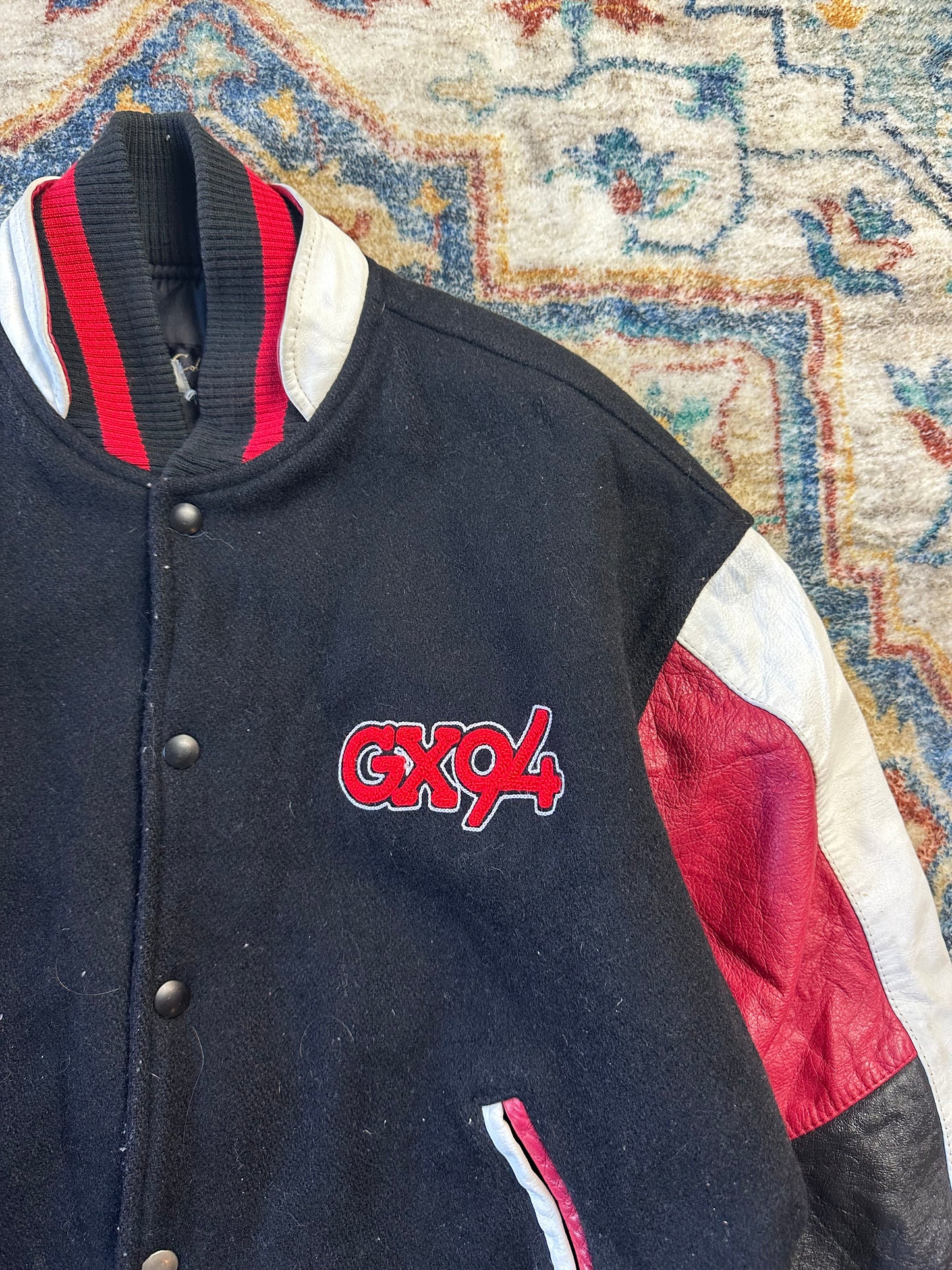 90s GX94 Wolf Varsity Jacket - S