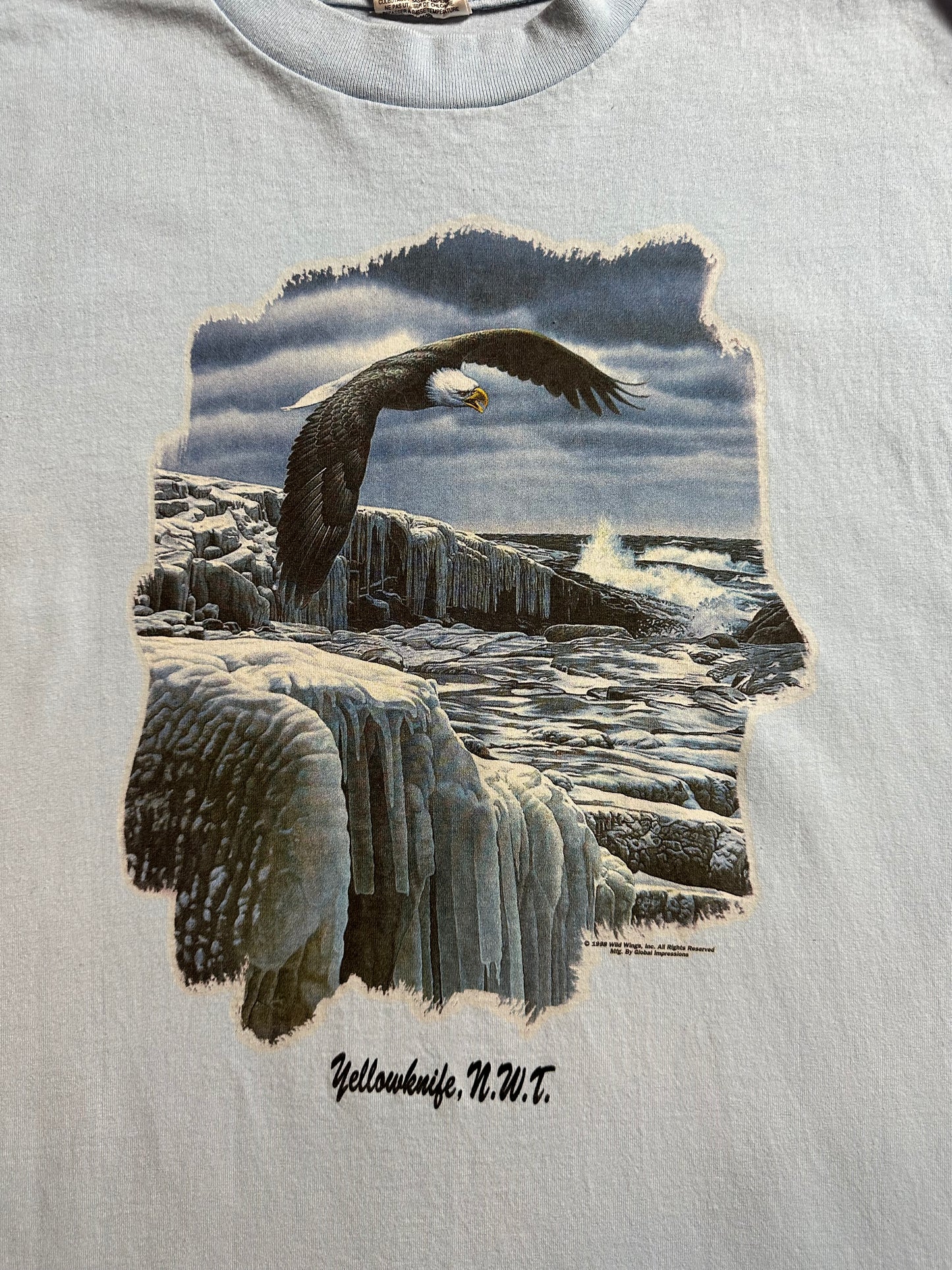 90s Eagle Ocean Animal T-shirt - L