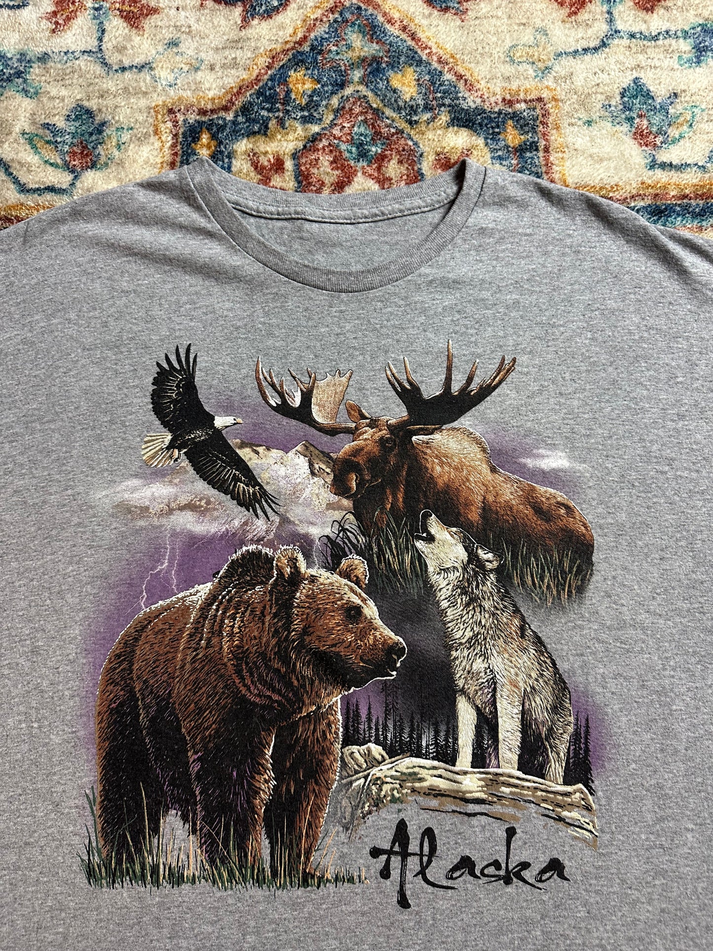 00s Alaska Animals T-shirt - XL