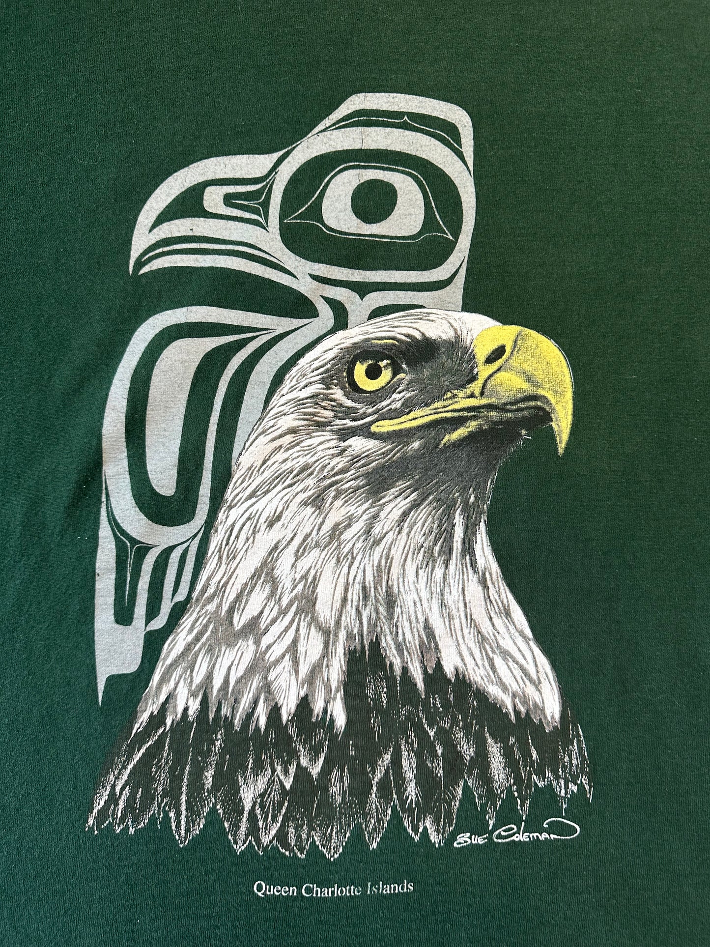 90s Queen Charlotte Islands Eagle T-shirt - L