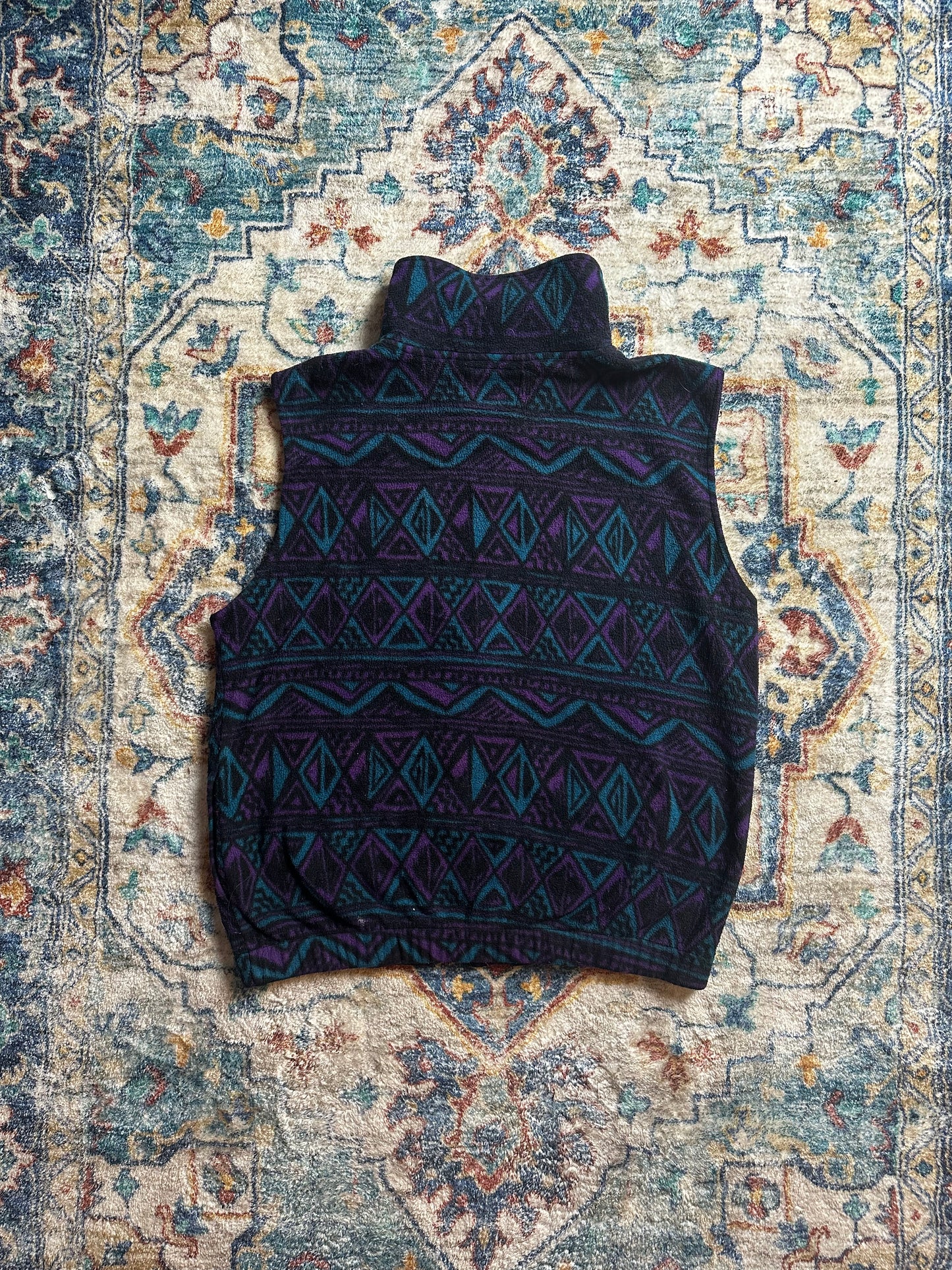 90s Bruzer Abstract Fleece Vest - L