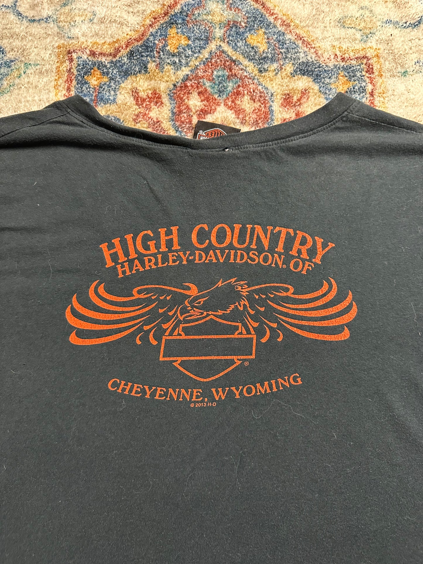 Harley Davidson V-Neck Logo T-shirt - M