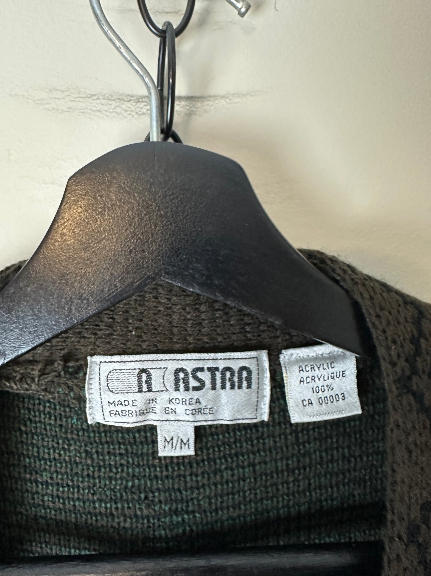 Vintage Brown Patterned Pullover Sweater - M