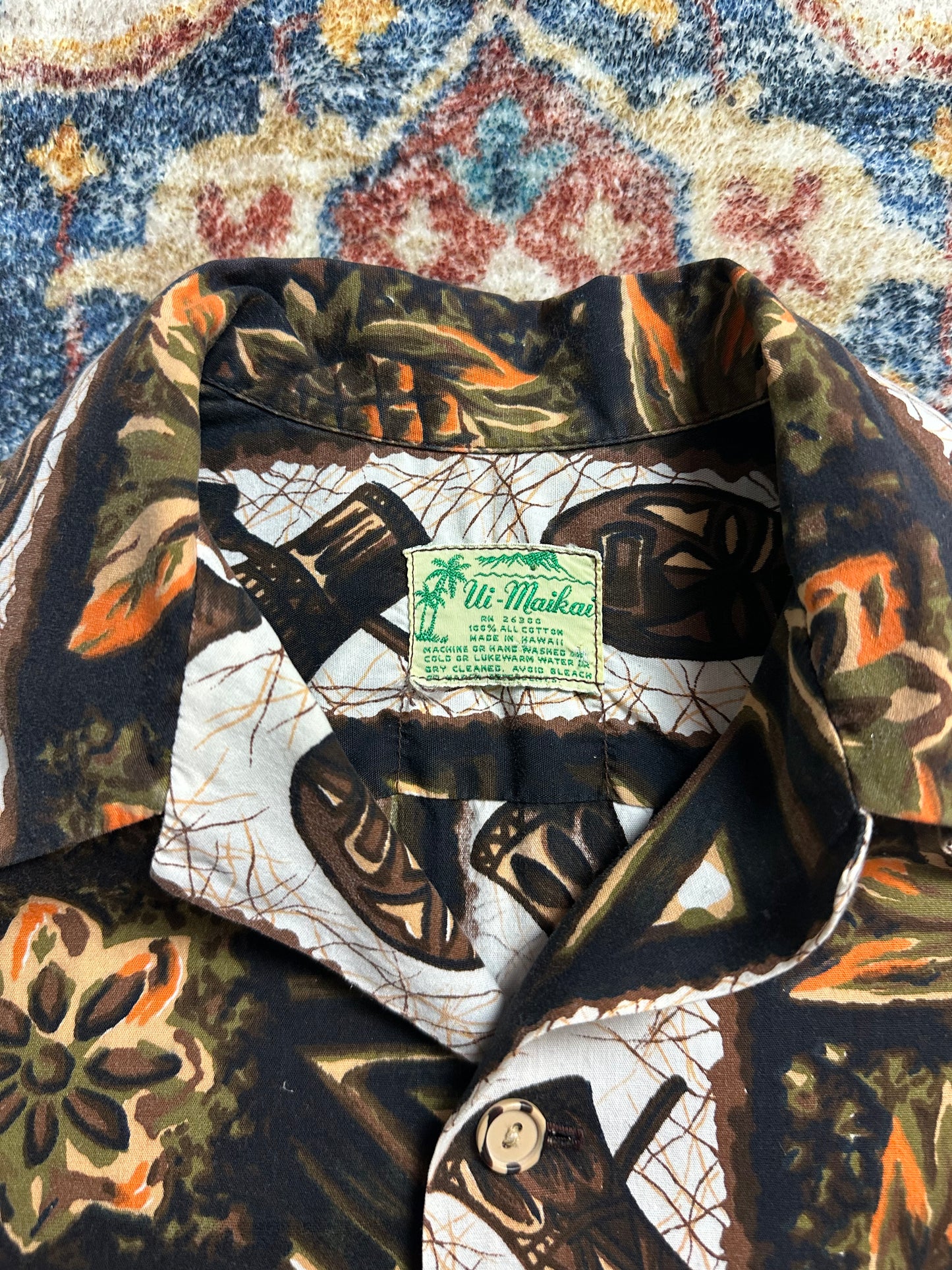 80s Ui-Maikai Hawaiian Button-up Shirt - L