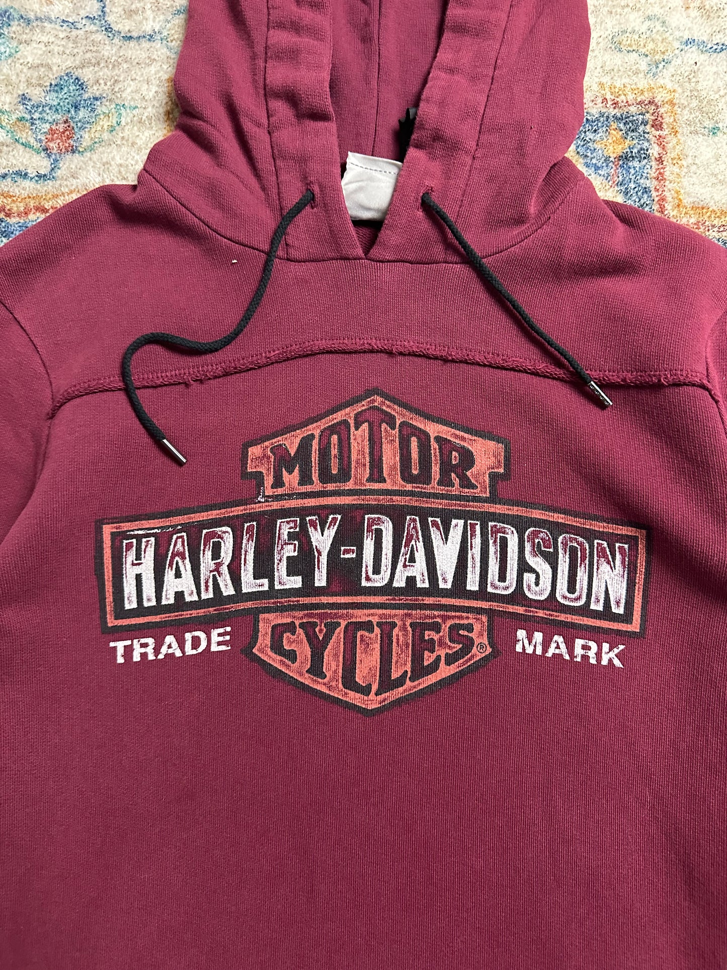 00s Harley Davidson Logo Pullover Hoodie - M