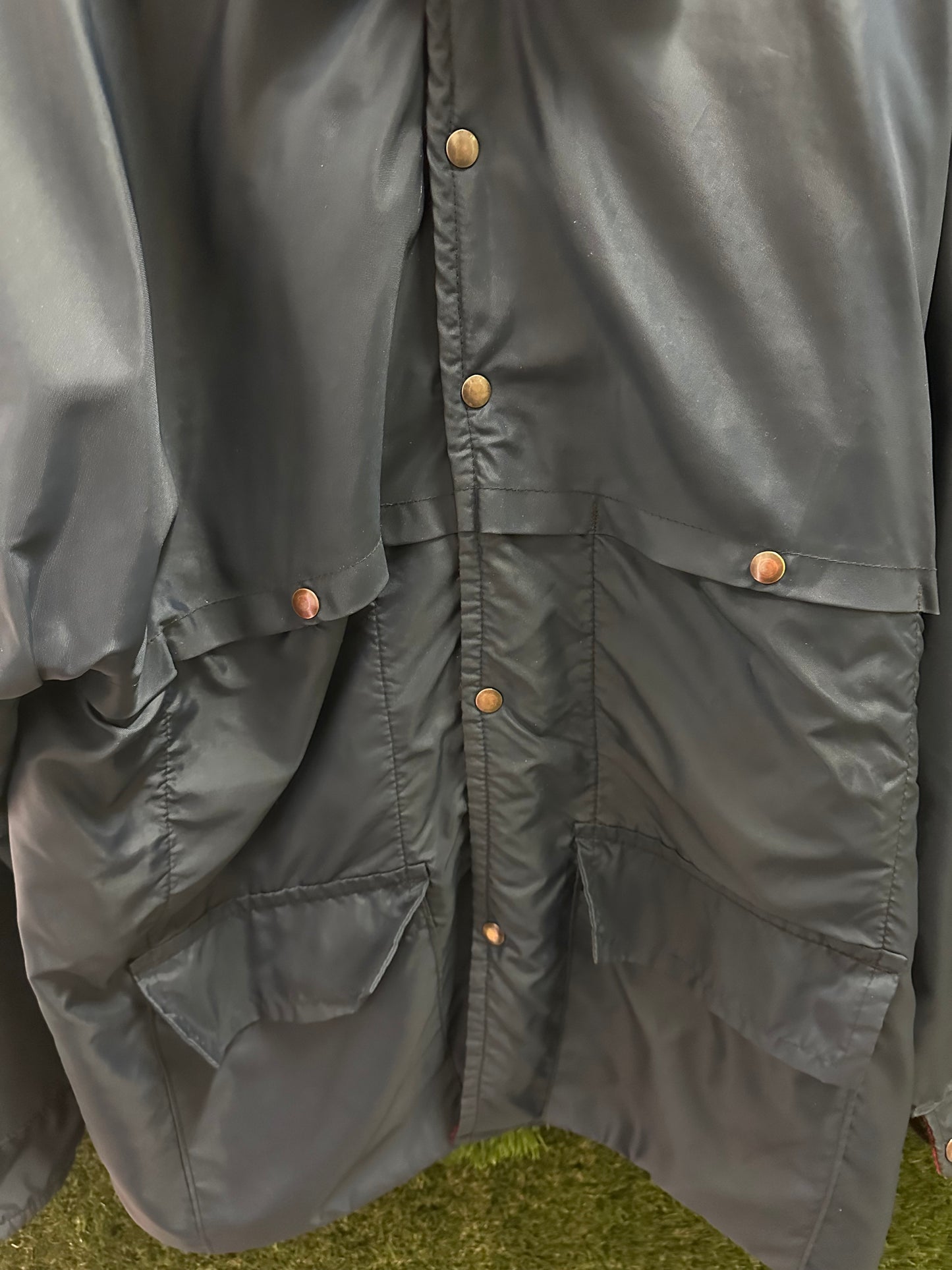Vintage 1980s Admiral Flannel Lined Rain Jacket - L