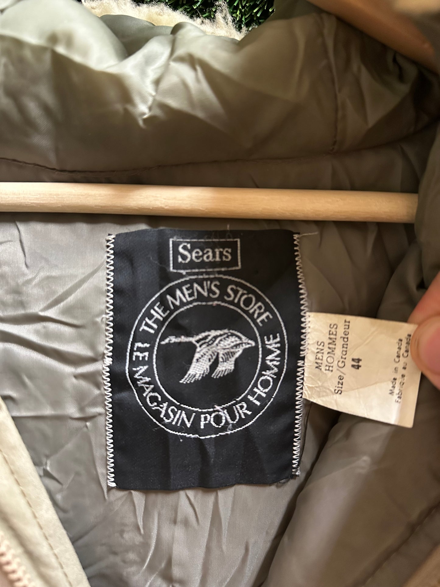 80s Sears Down Filled Bomber Jacket - L