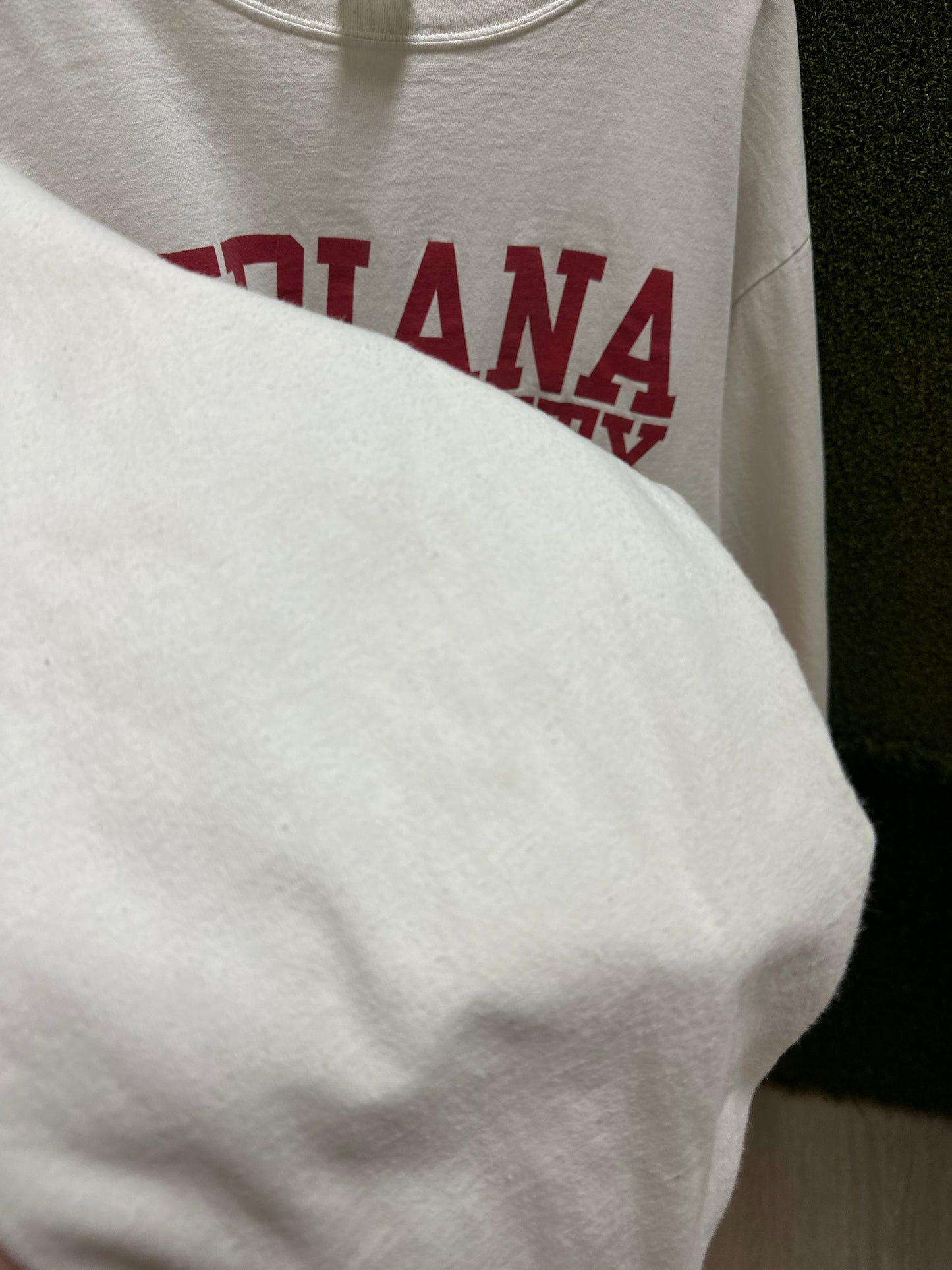 90s NCAA Indiana University Spellout Long Sleeve T-shirt - L