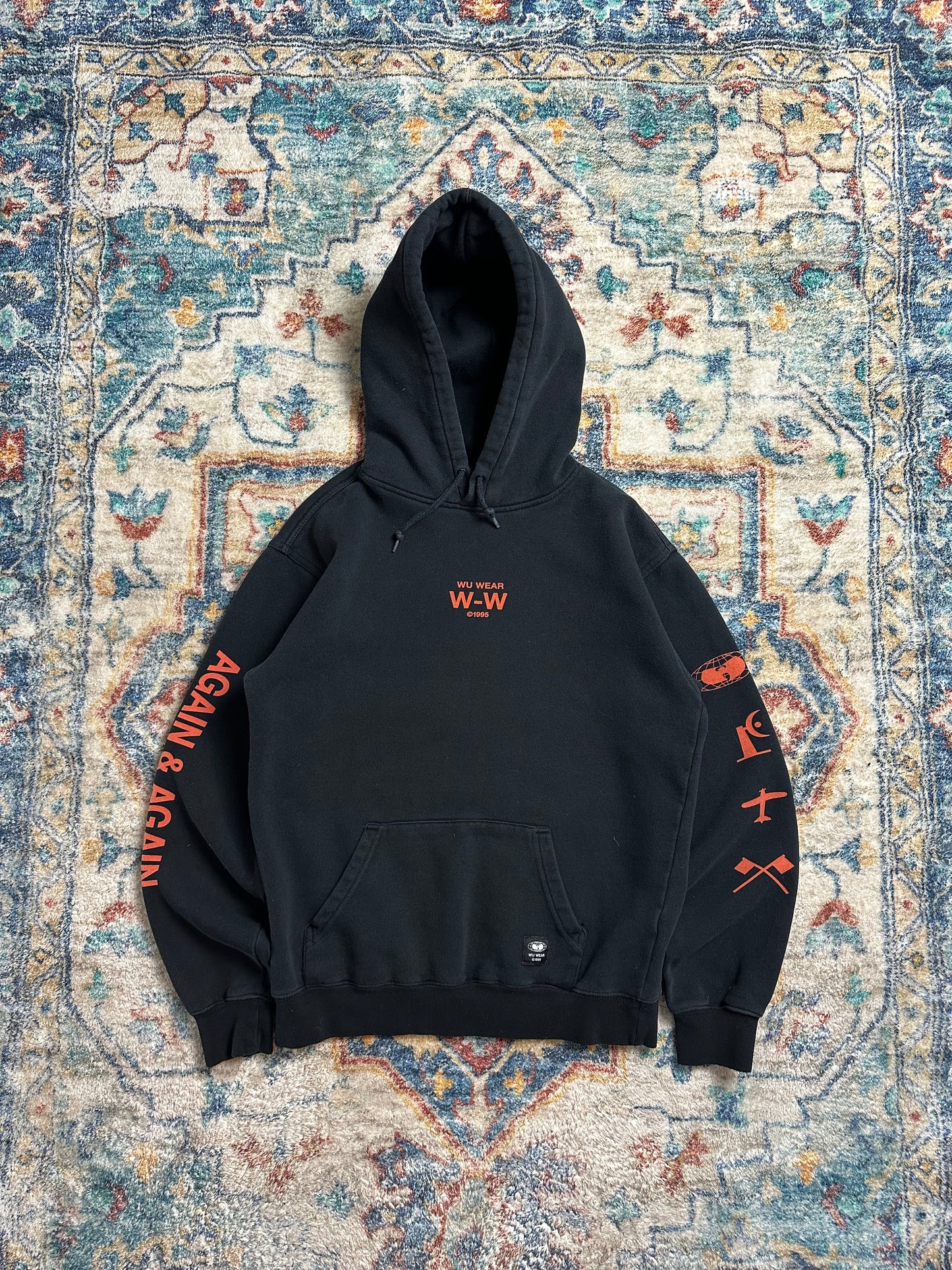 90s Wu Wear Logos Hoodie - S