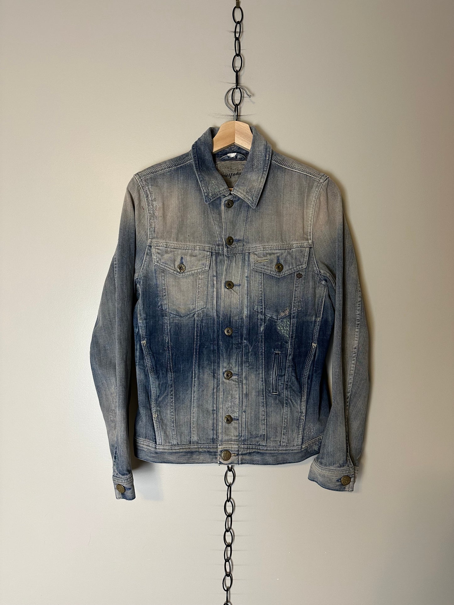 00s Diesel Repaired Denim Jacket - S