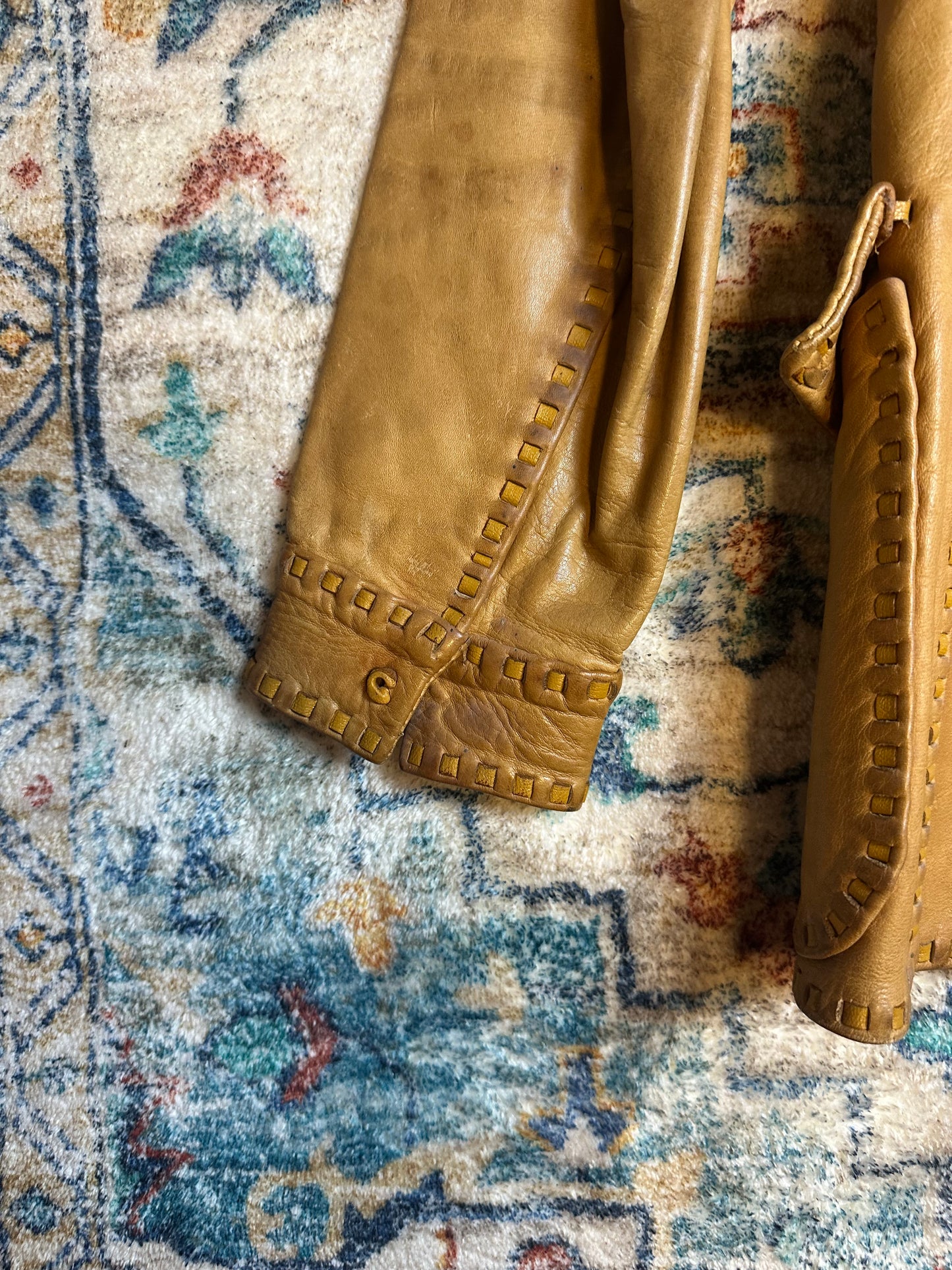 1920s Gita Leather MFG Cow Hide Leather Jacket - S