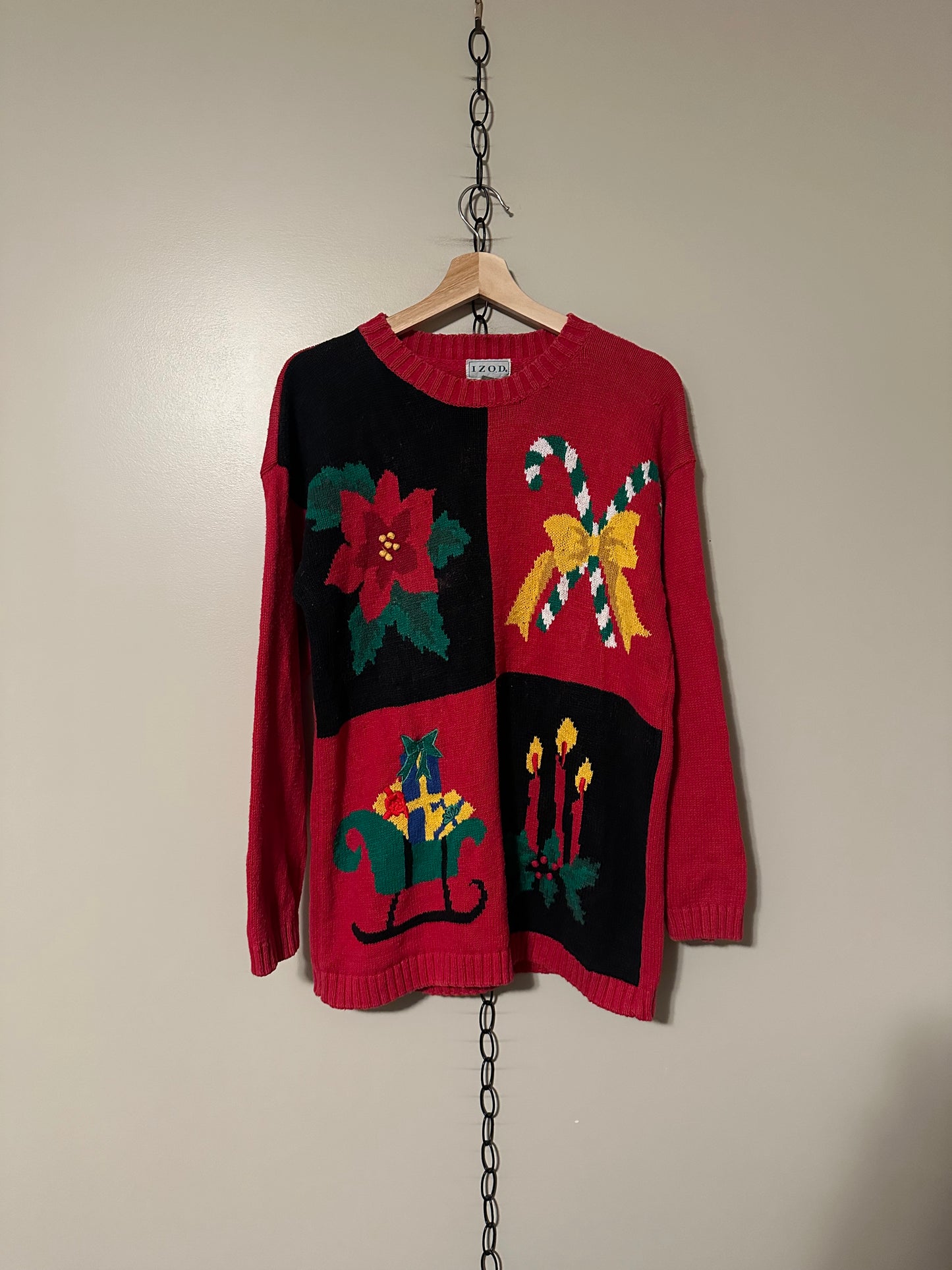 90s IZOD Christmas Sweater - M