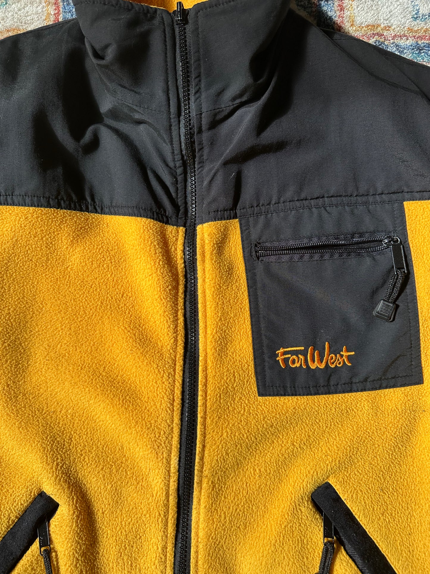 90s FarWest Zip-up Fleece Vest - M