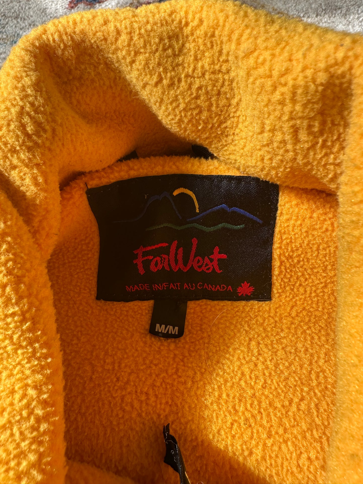 90s FarWest Zip-up Fleece Vest - M