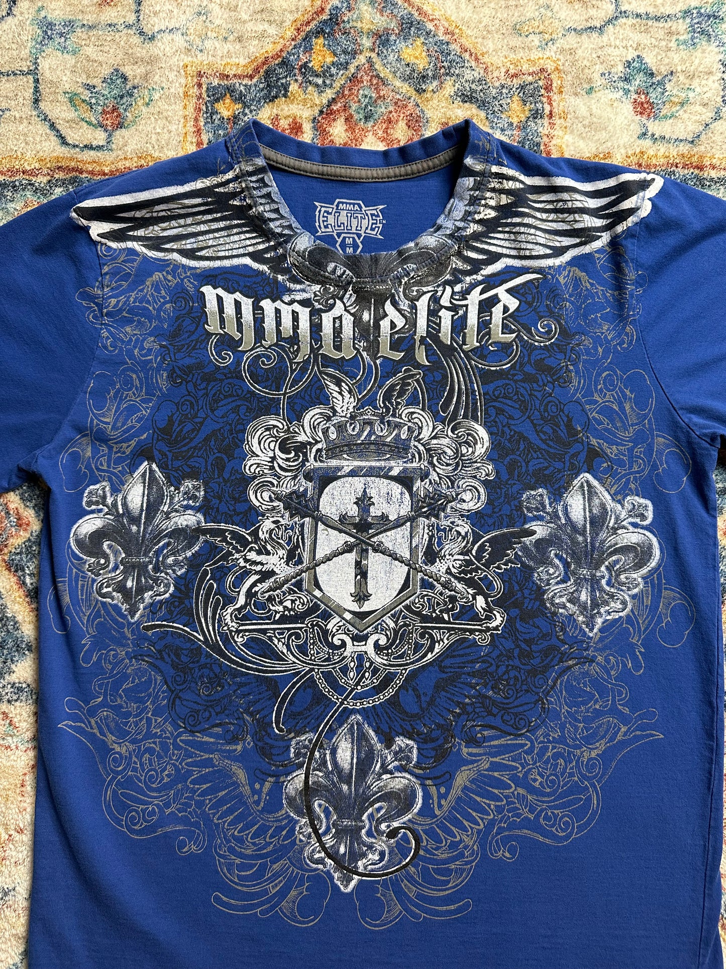 00s MMA Elite Y2K Big Print T-shirt - M