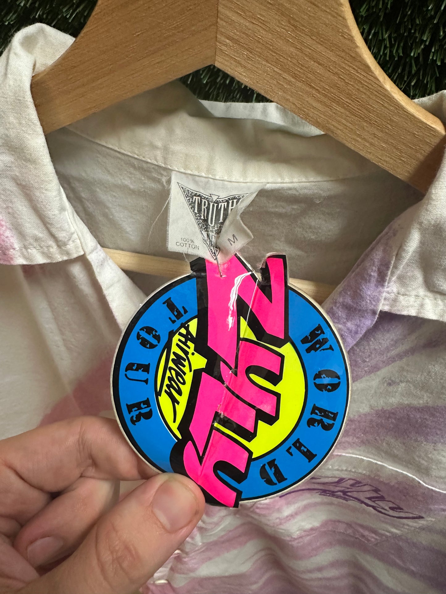 80s NWT Zulu Air Brushed Button-up Shirt - M