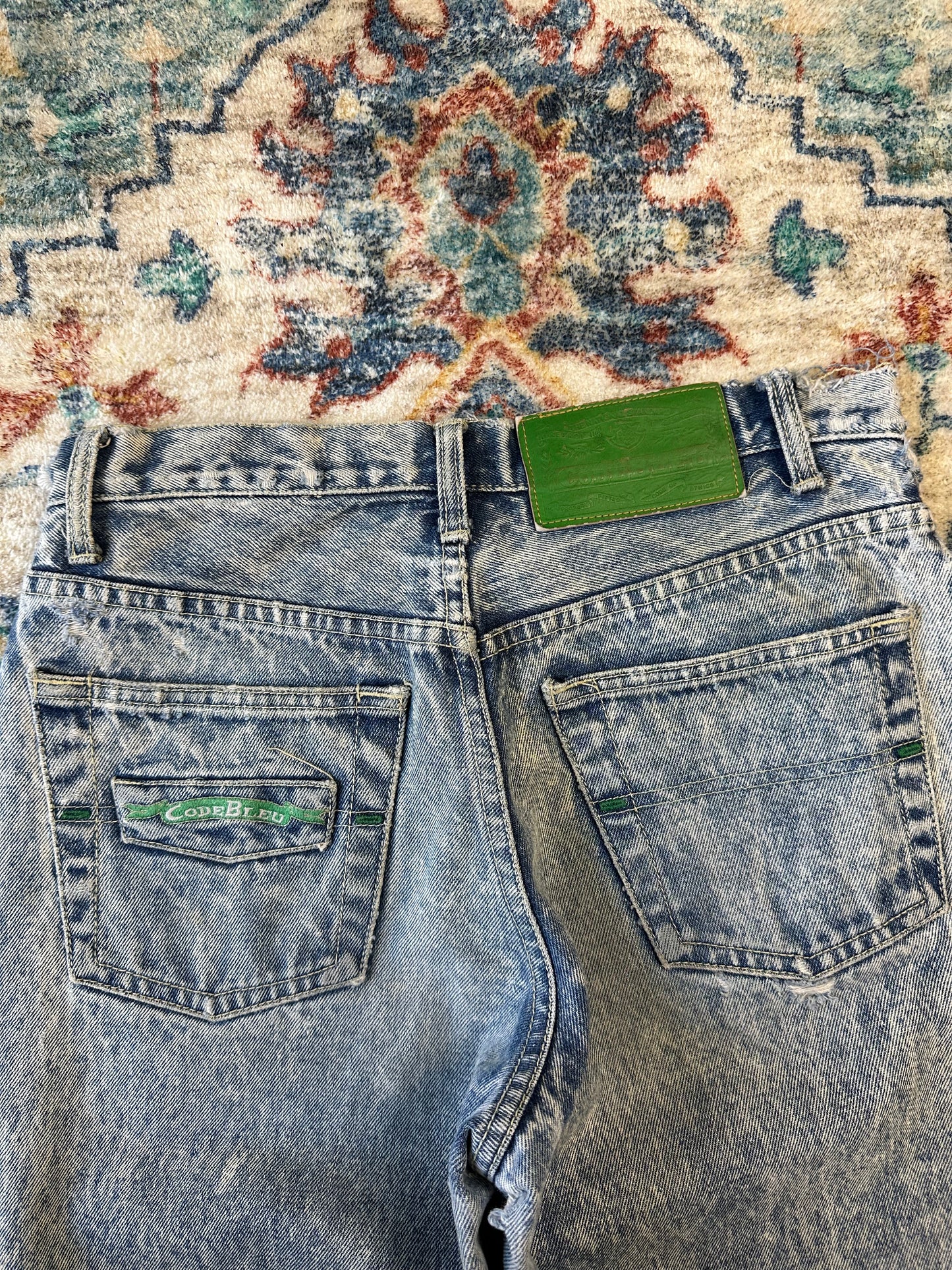 90s Code Bleu Acid Wash Jeans - 30