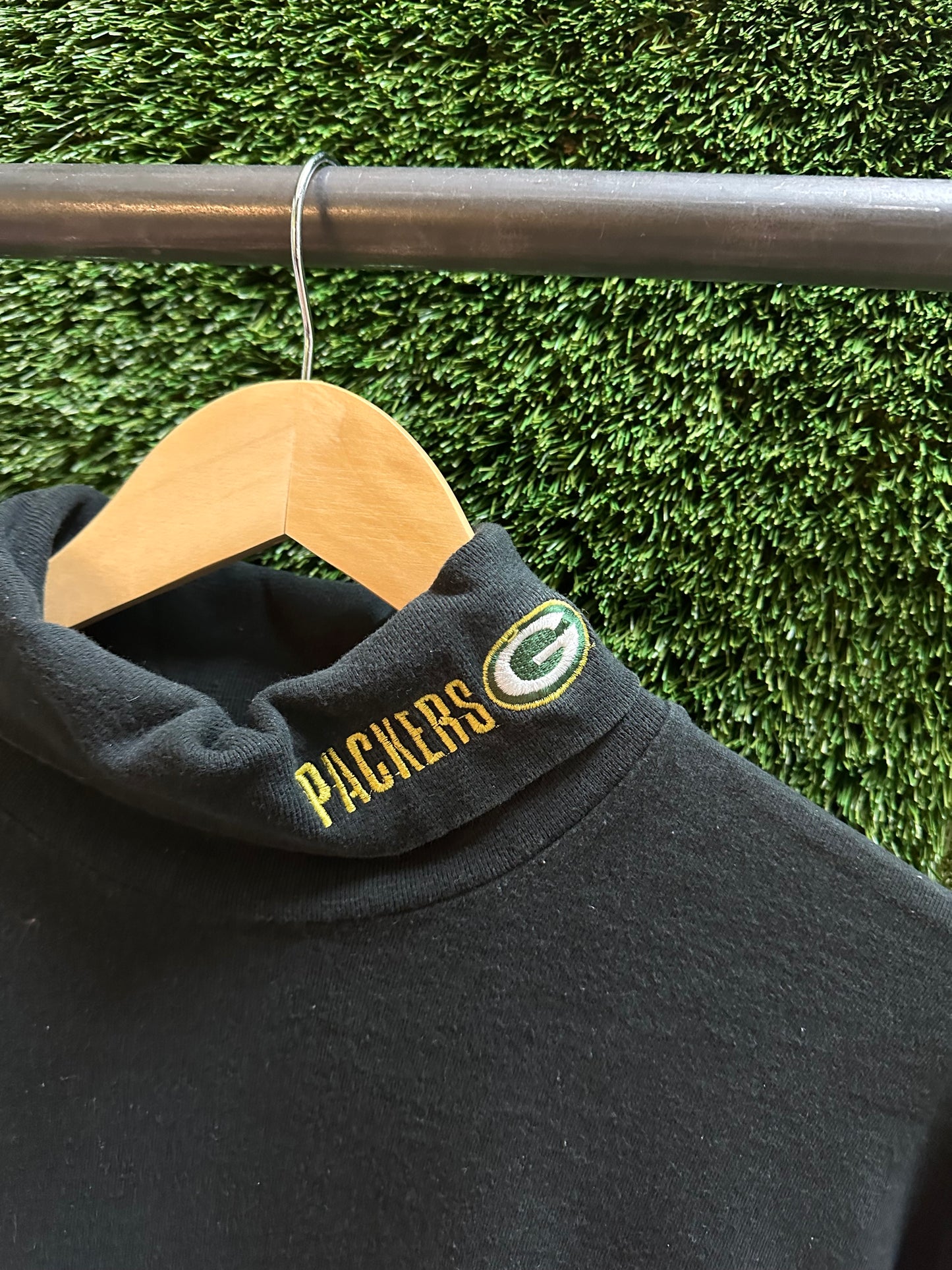 90s NFL Green Bay Packers Turtleneck Long Sleeve Shirt - XL