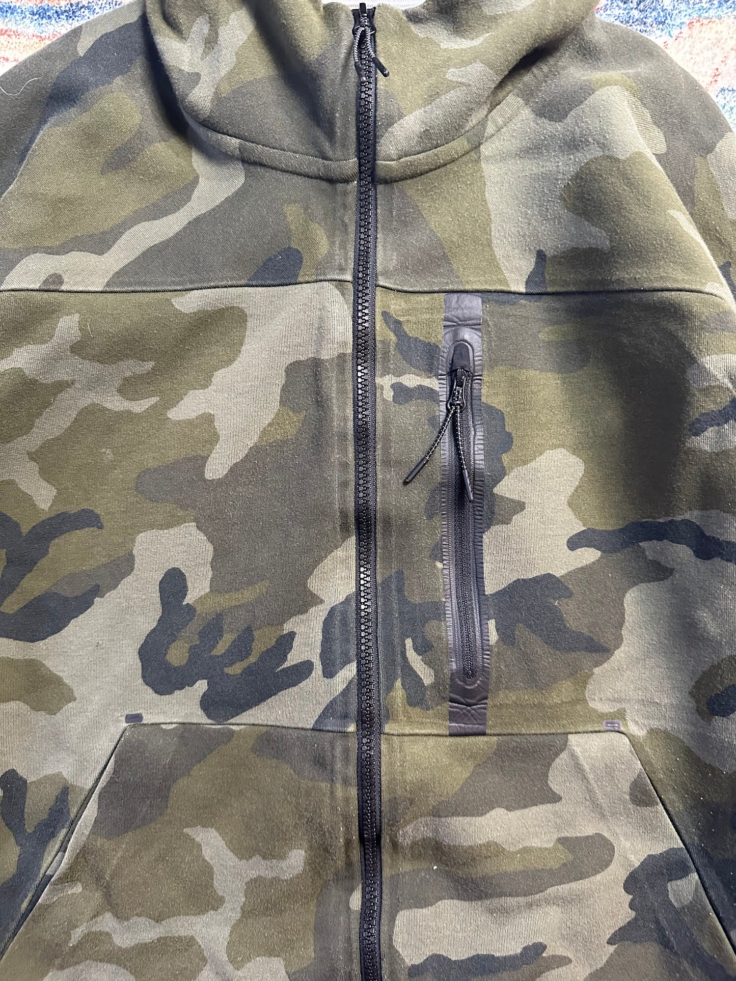 Nike Camouflage Zip-up Tech Fleece Hoodie - M