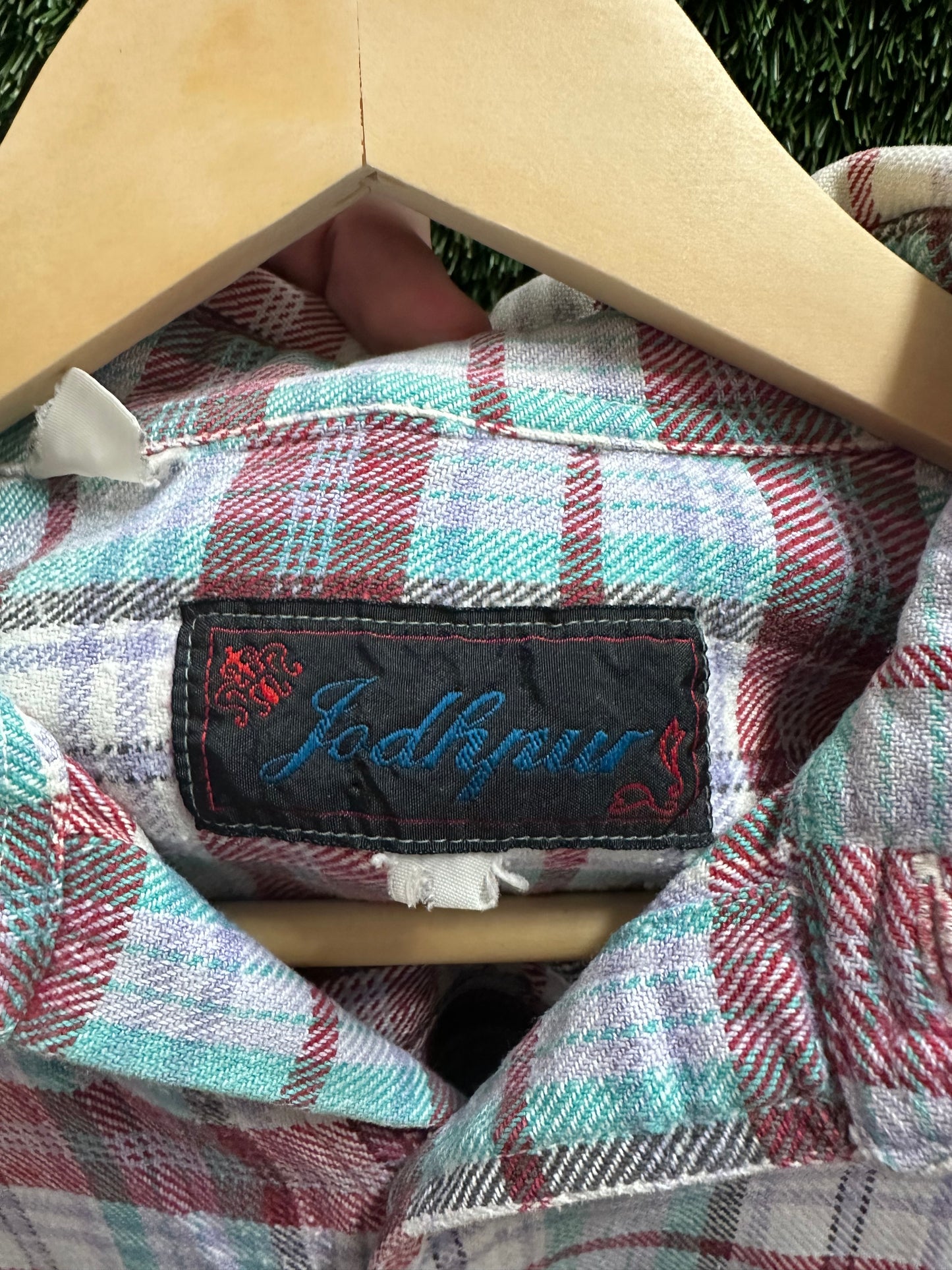 Vintage 1980s Plaid Flannel Shirt - L
