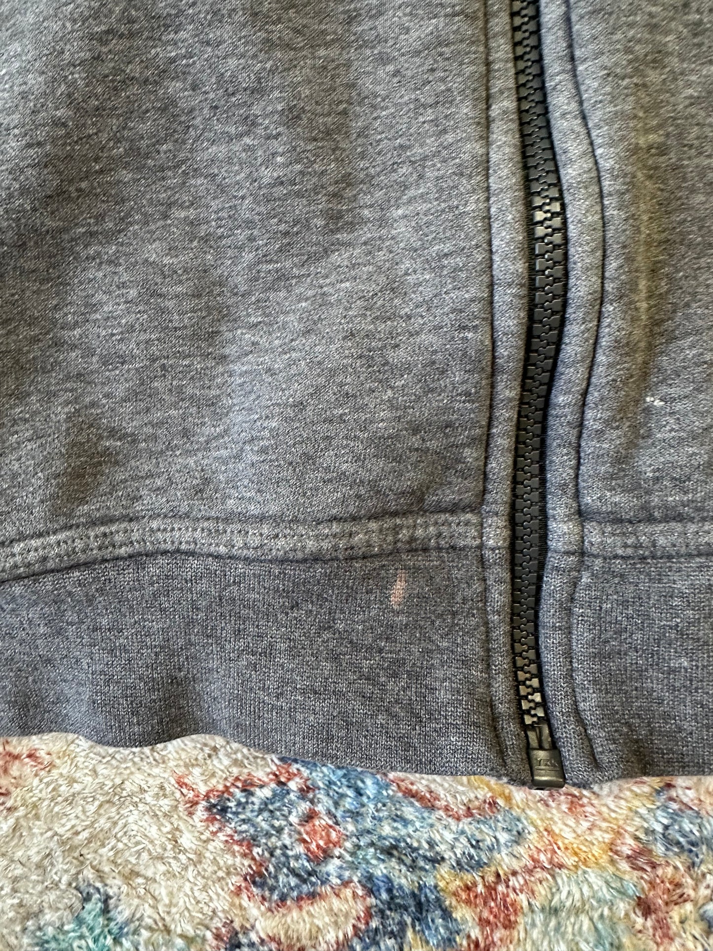 Nike Grey Zip-up Hoodie - L