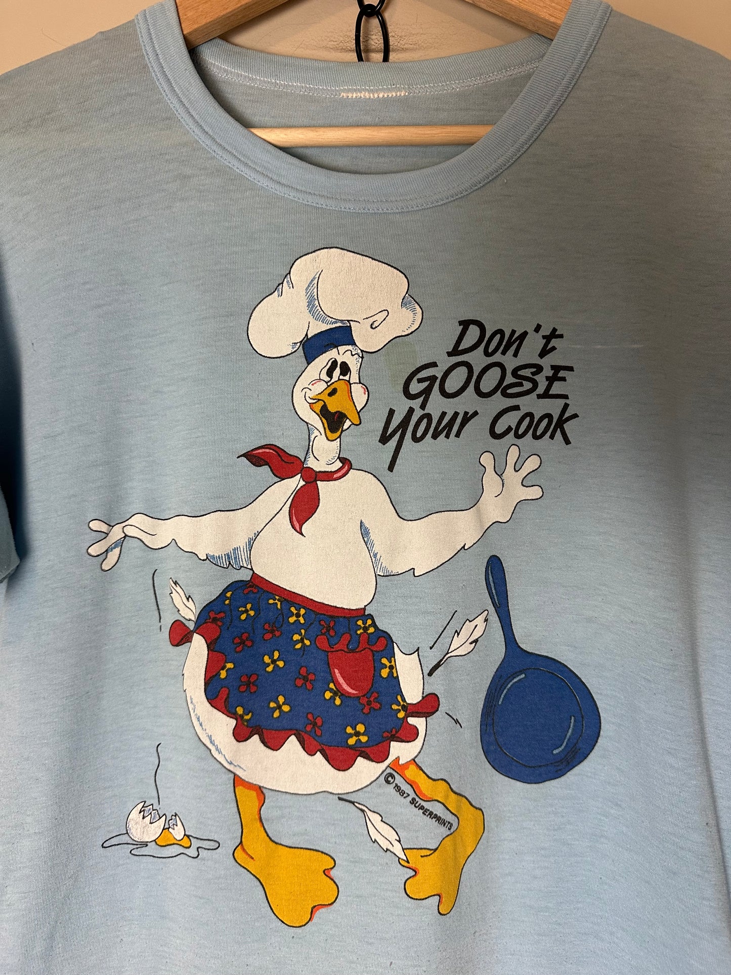 80s Goose Cook Humour T-shirt - M