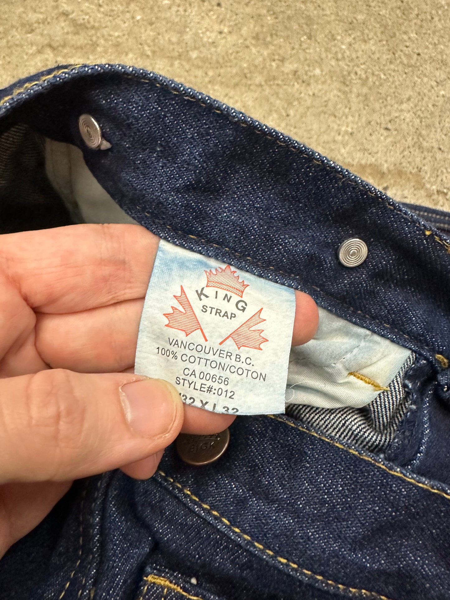 80s King Strap Carpenter Darkwash Jeans - 30